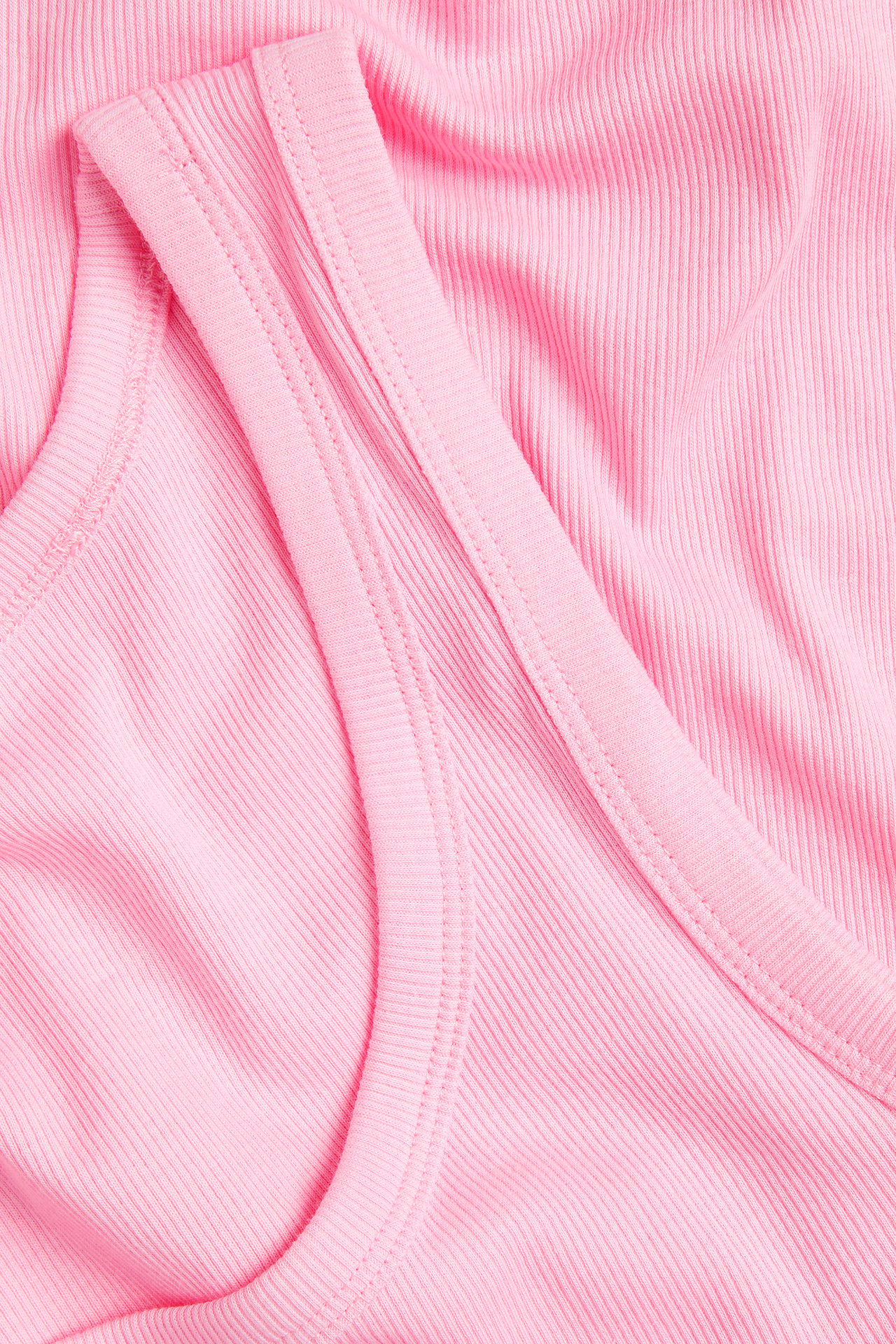 Ribbestrikket singlet - Rosa - 4