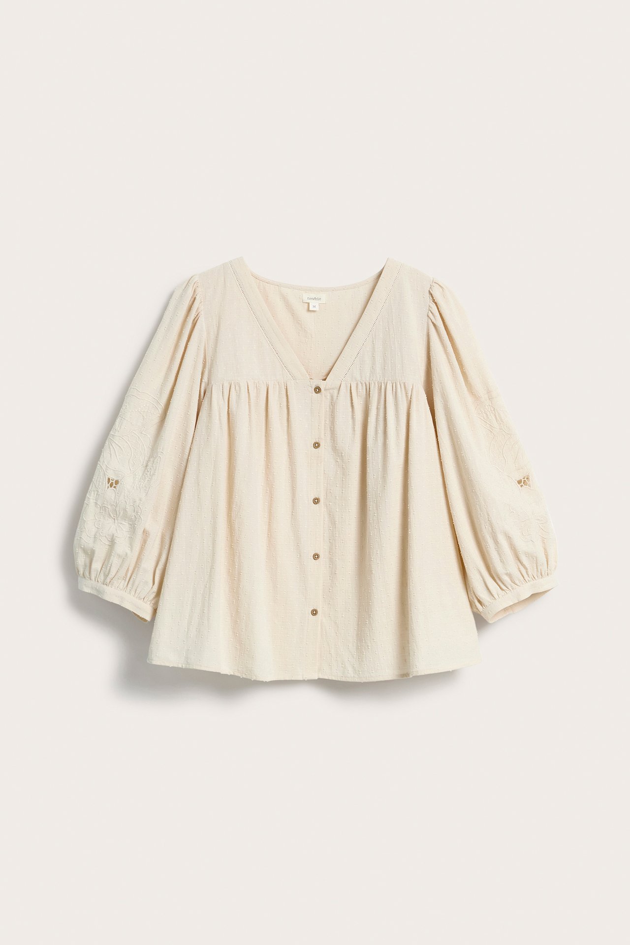 Bluse med broderinger Newbie Woman