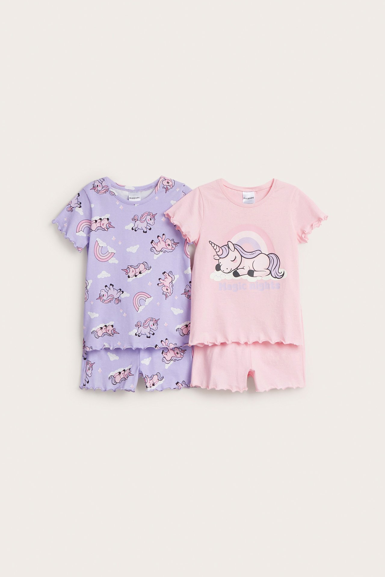 2-pk. pyjamaser med enhjørninger - Rosa - 2