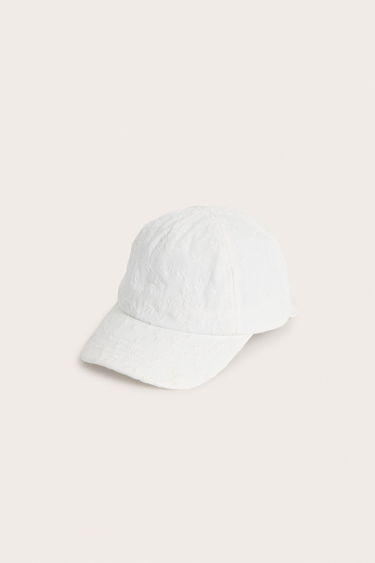 Keps med rosett - Offwhite - 1