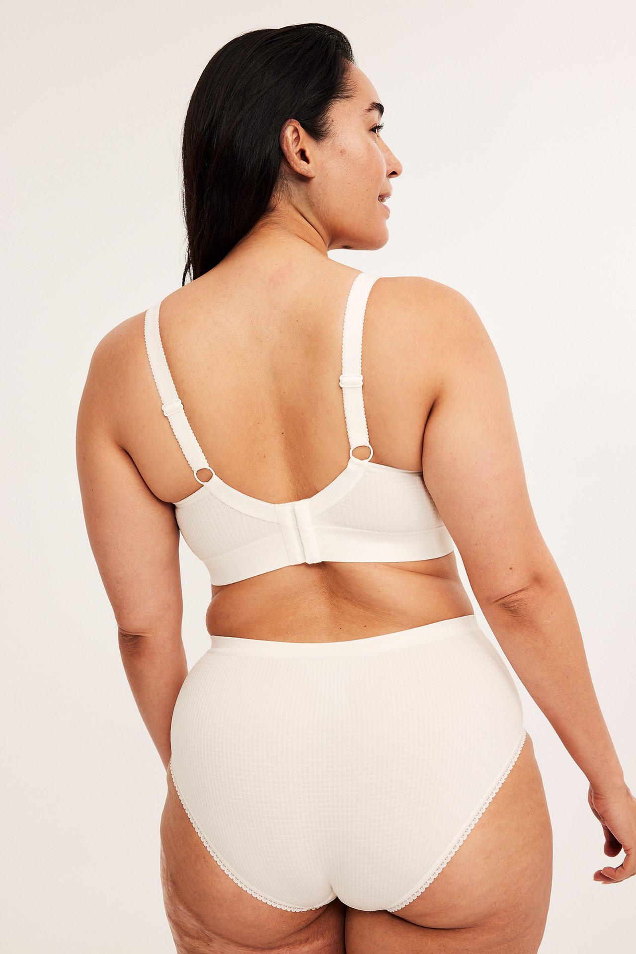 Bøyleløs BH med struktur - Offwhite - 5
