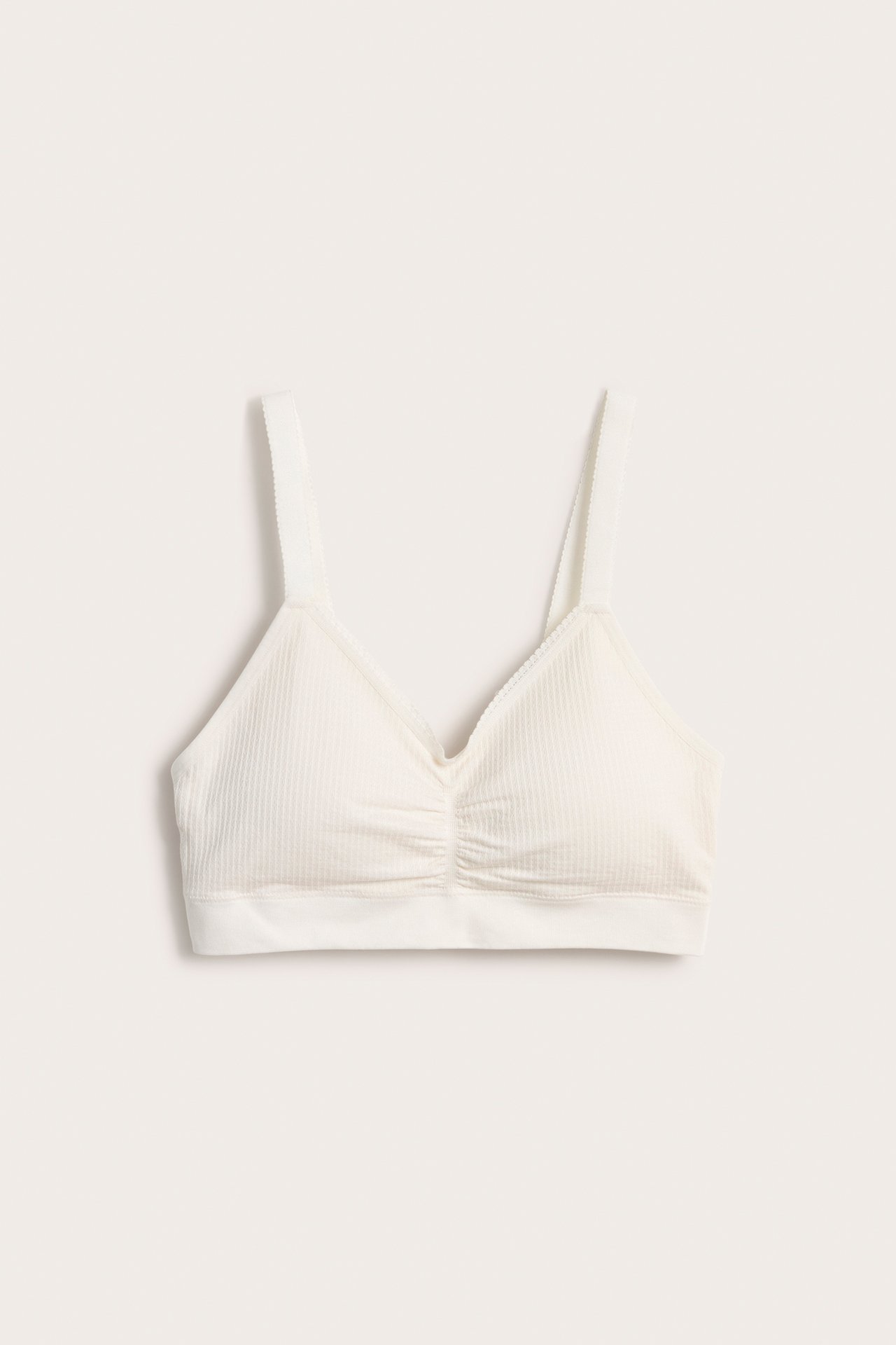 Bøyleløs BH med struktur - Offwhite - 5