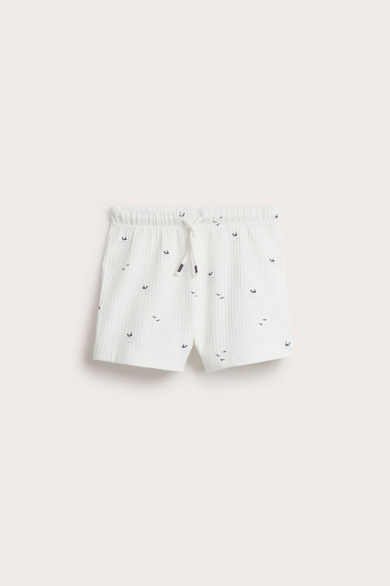 Havsmönstrade short - Offwhite - 1