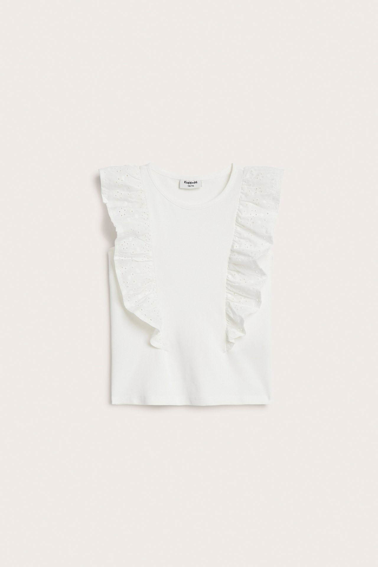 Topp med volangärm - Offwhite - 2