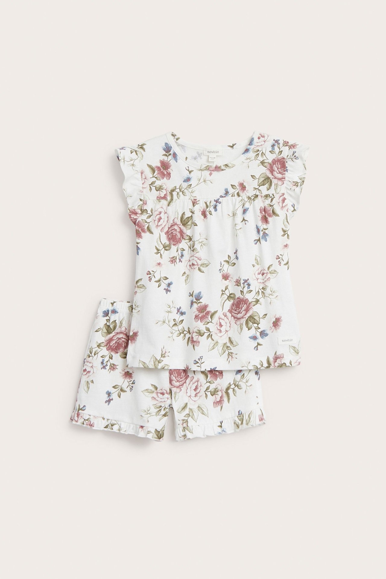 Blomstrete pyjamassett