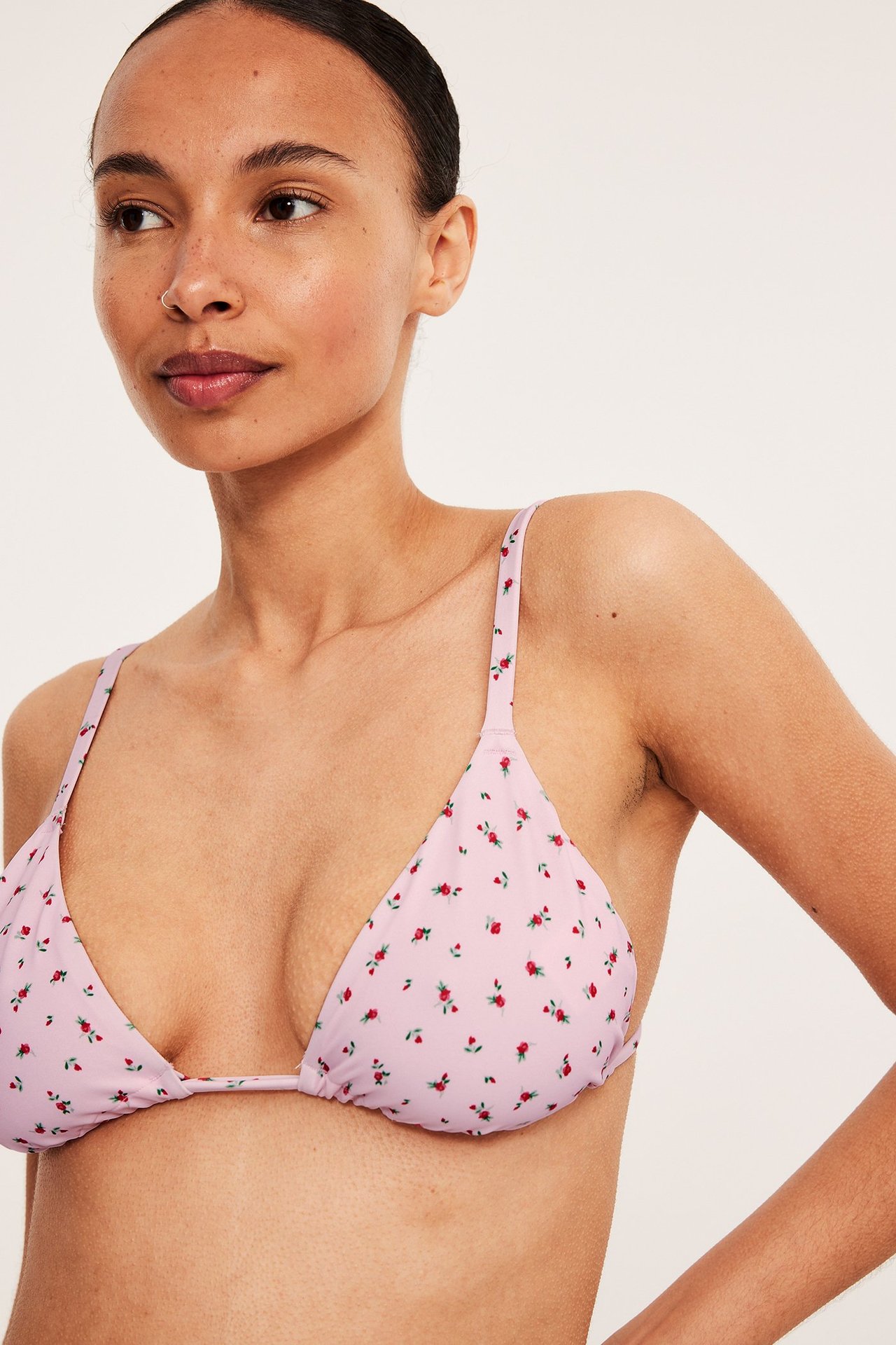 Blommig bikini-bh