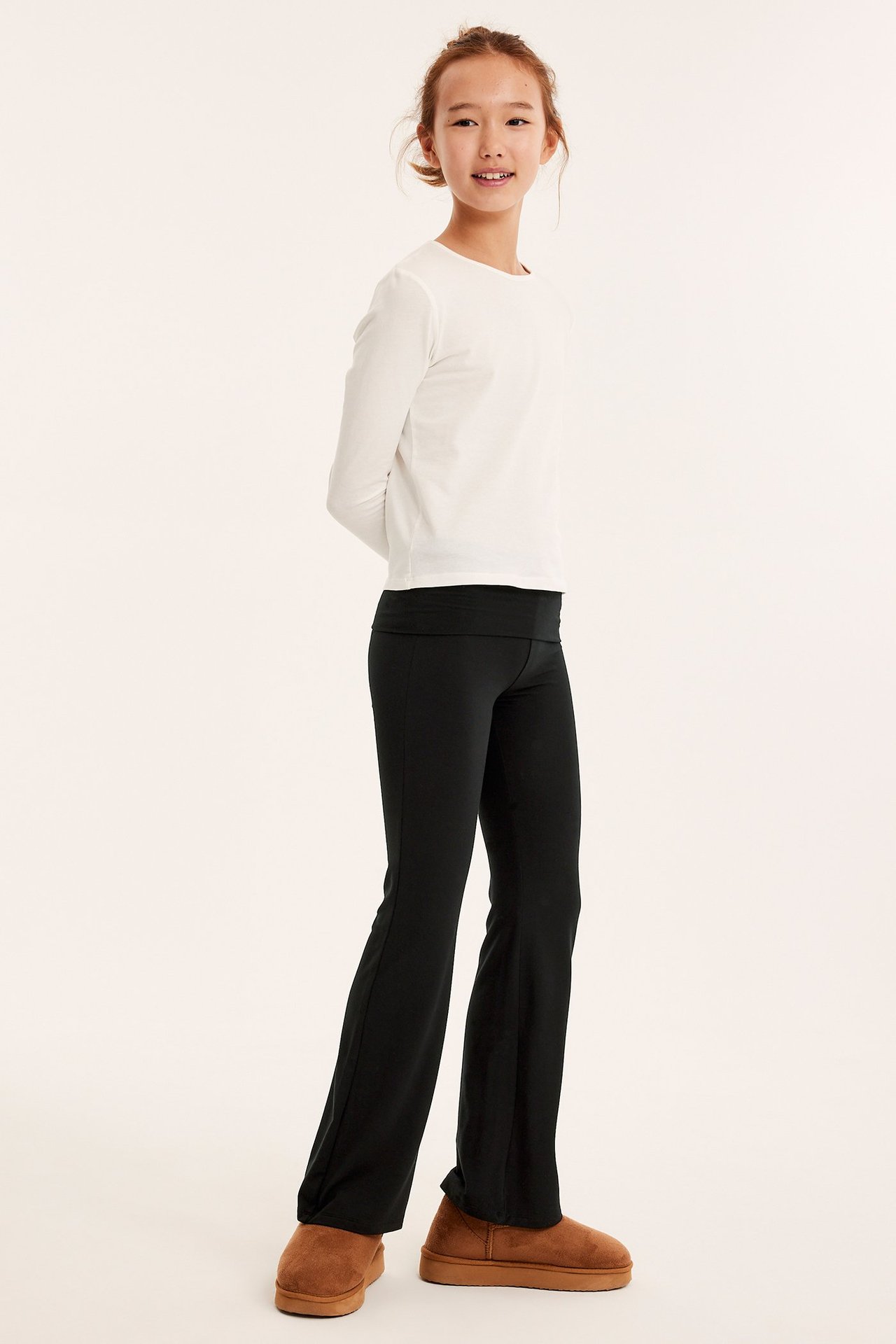 Utsvingt leggings - Svart - 1