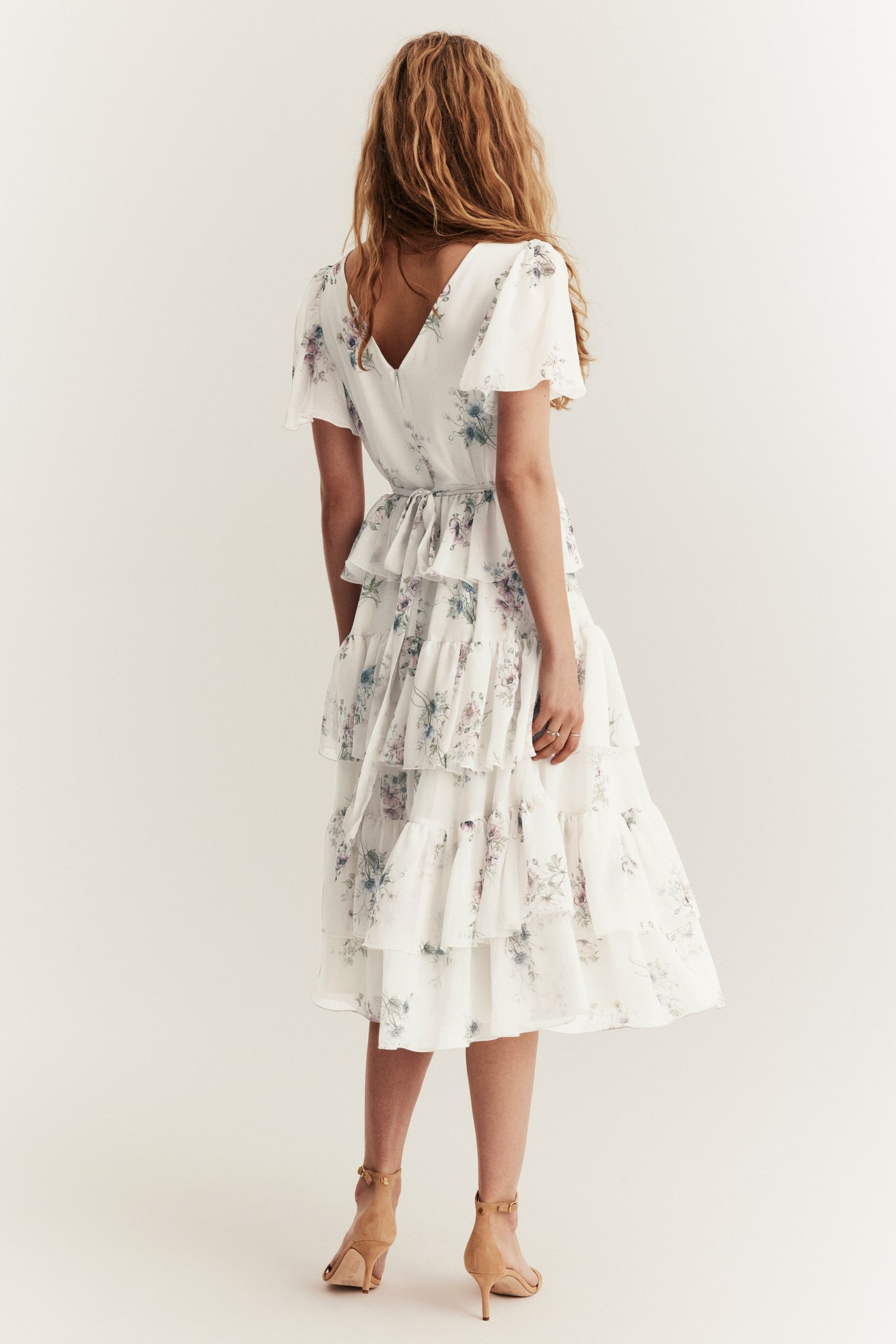 Sukienka szyfonowa Newbie Woman - Offwhite - 7