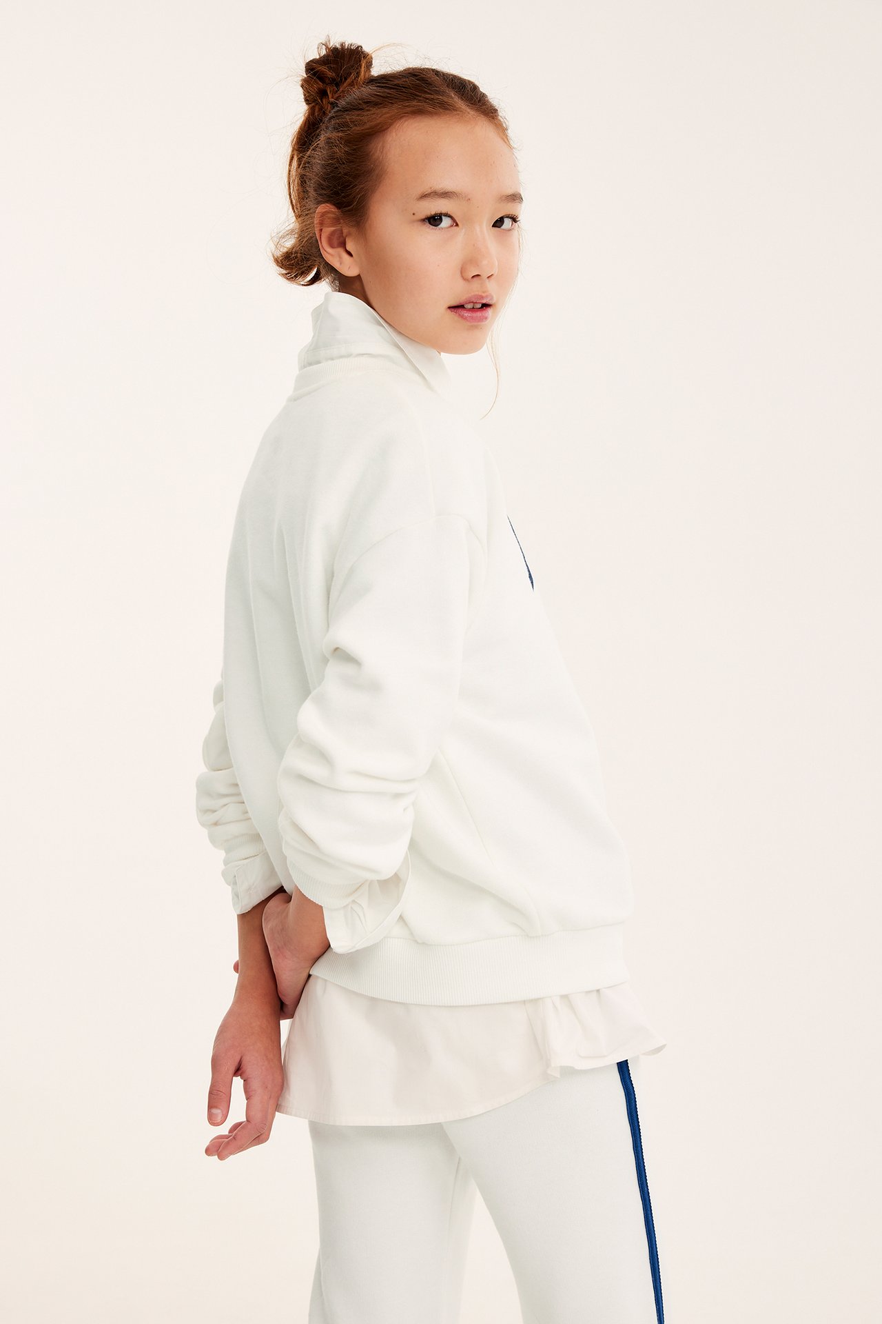 Sweatshirt med tryck - Offwhite - 8