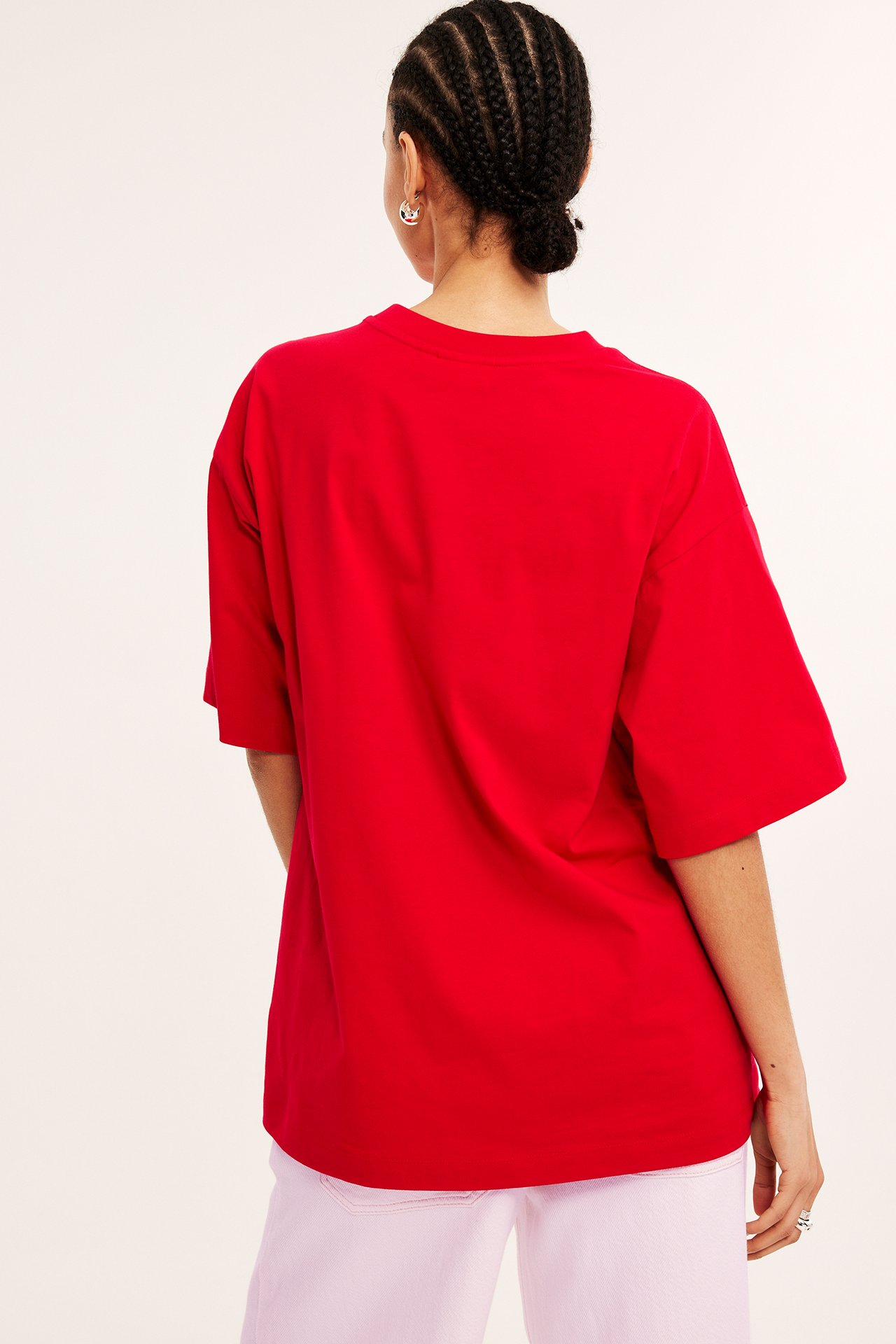 Oversized t-shirt - Röd - 5