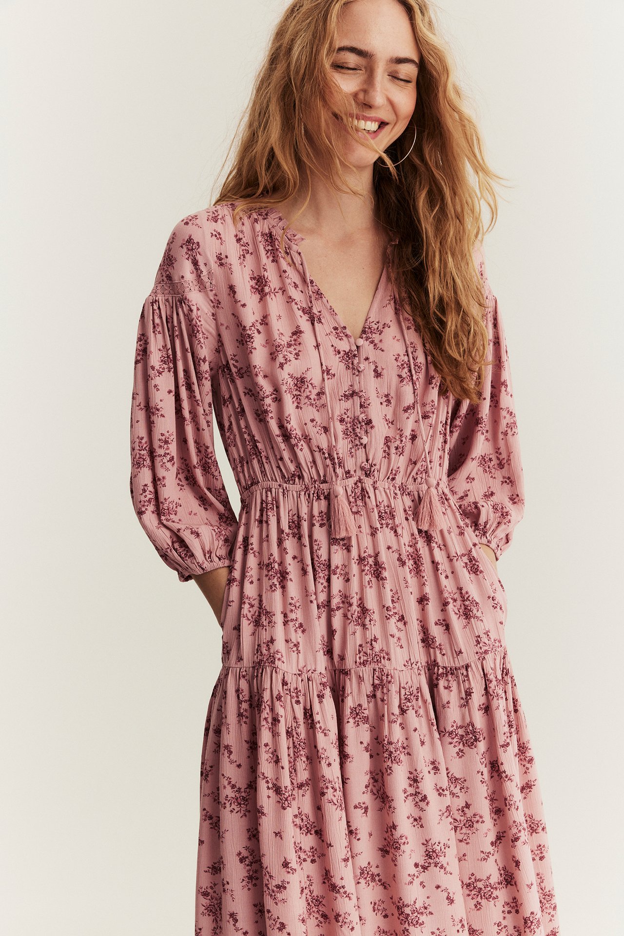 Blomstrete kjole Newbie Woman - Rosa - 180cm / Storlek: S - 5