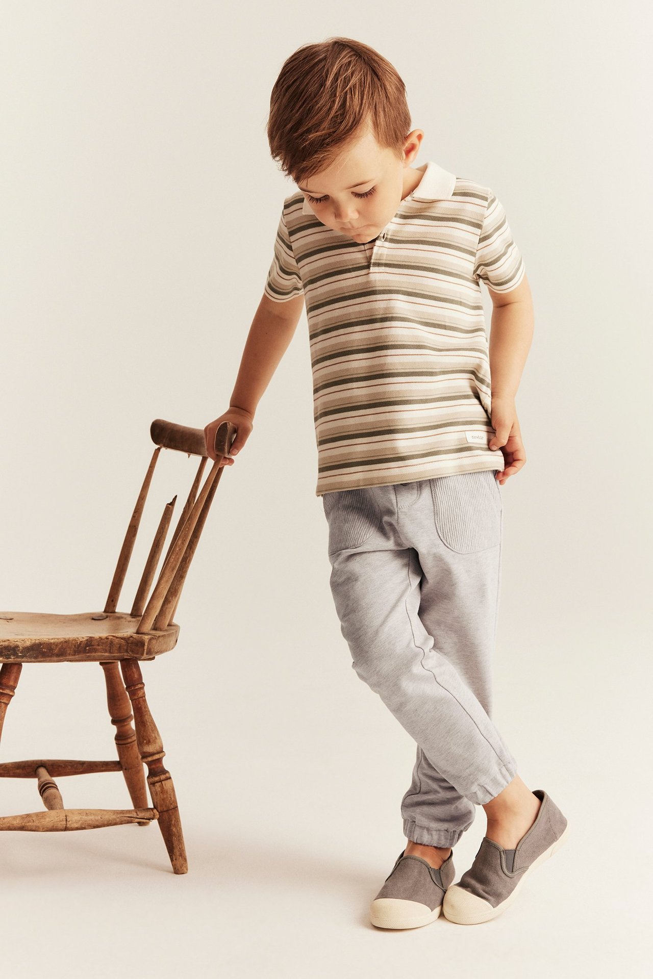 Jogging-housut - Meleerattu beige - 2