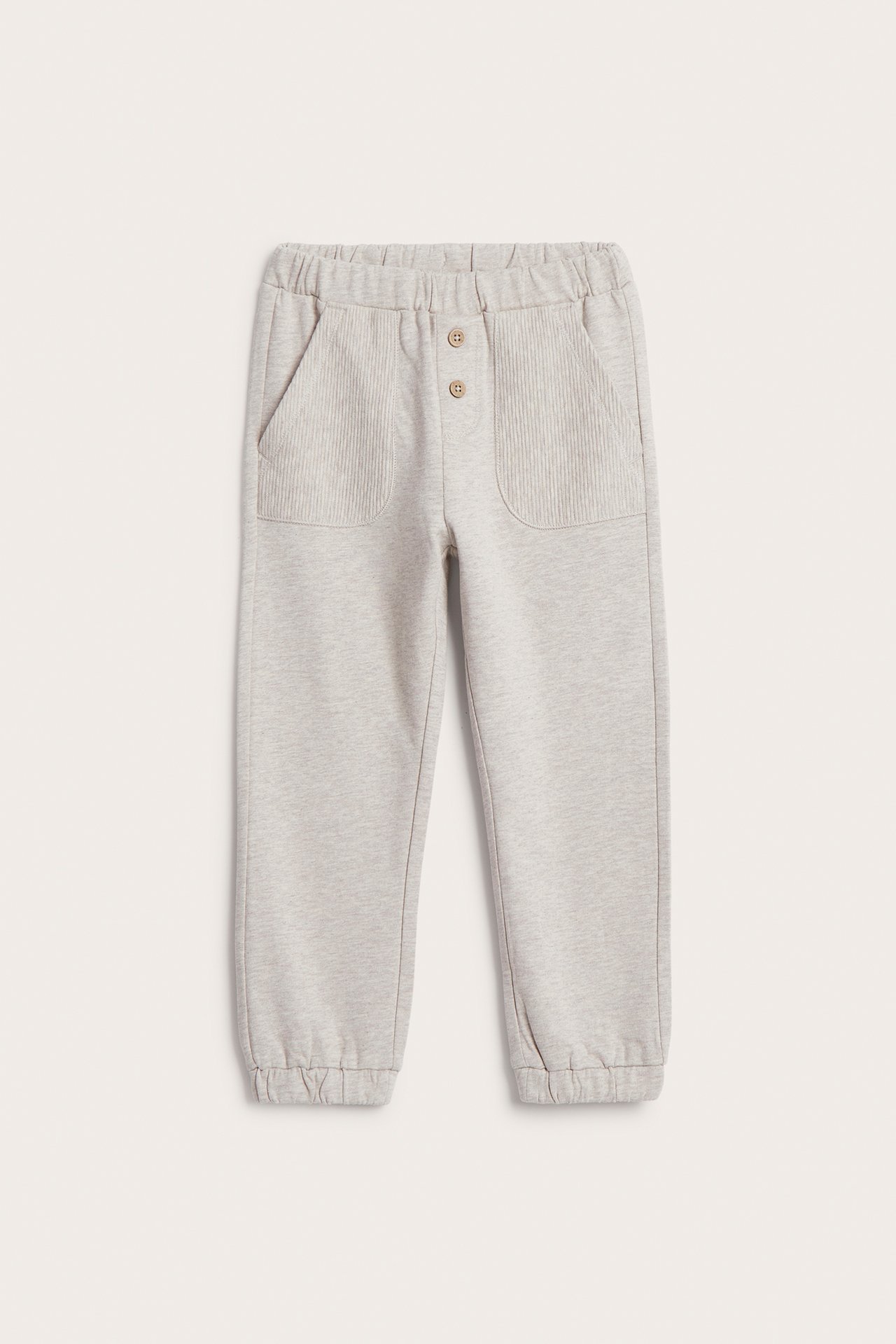 Jogging-housut - Meleerattu beige - 2