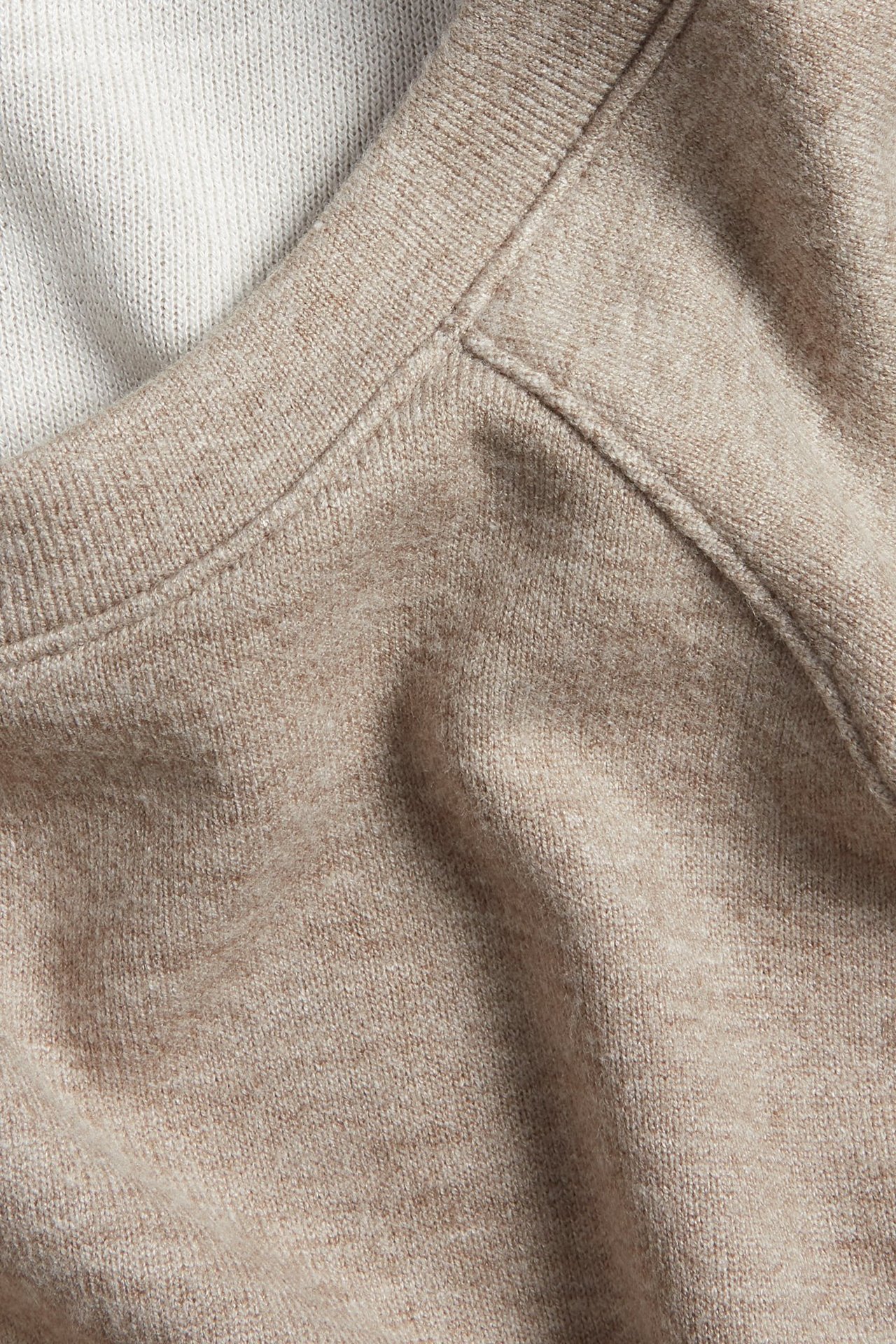 Kortärmad sweatshirt - Melerad beige - 5