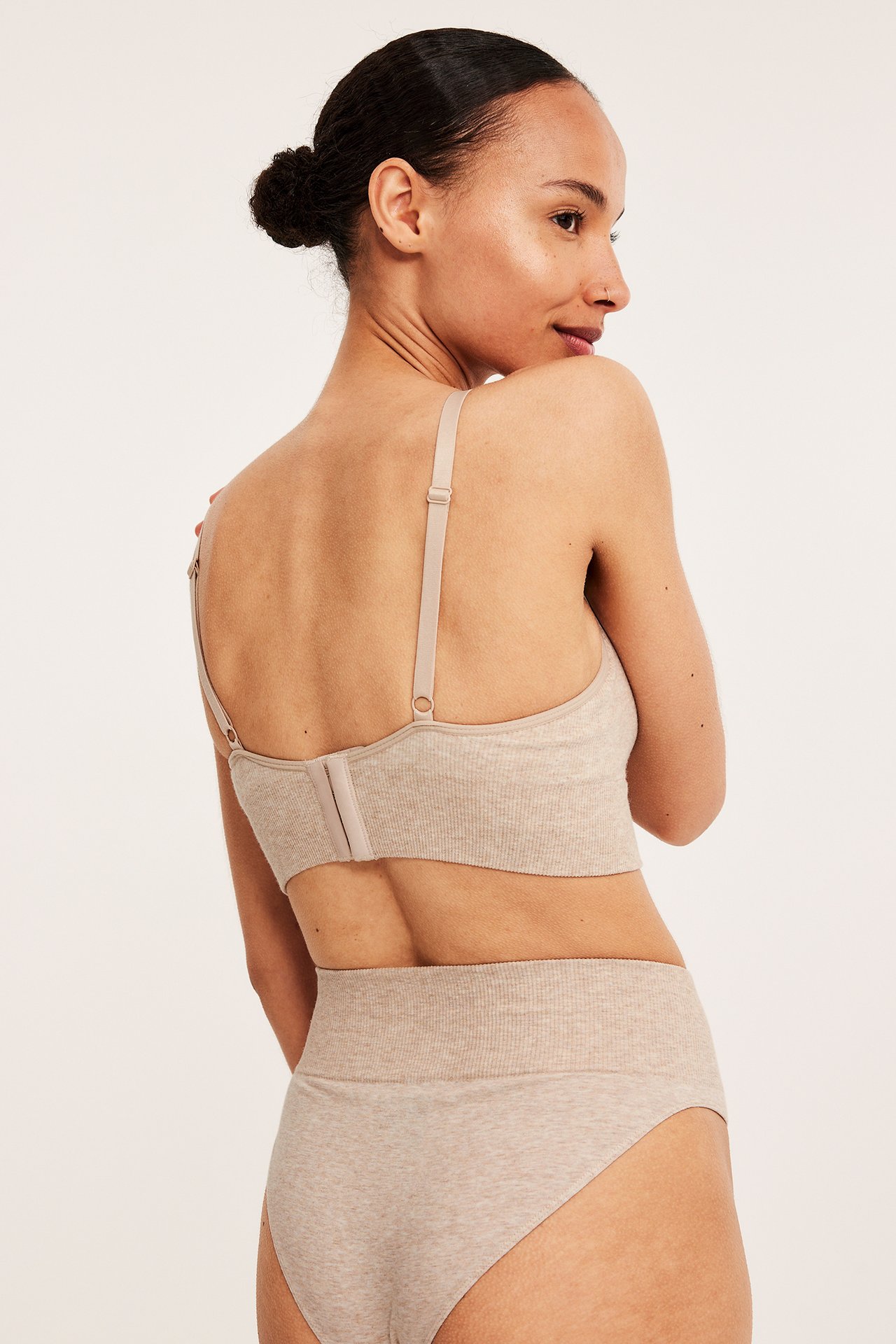 Saumattomat rintaliivit - Meleerattu beige - 5