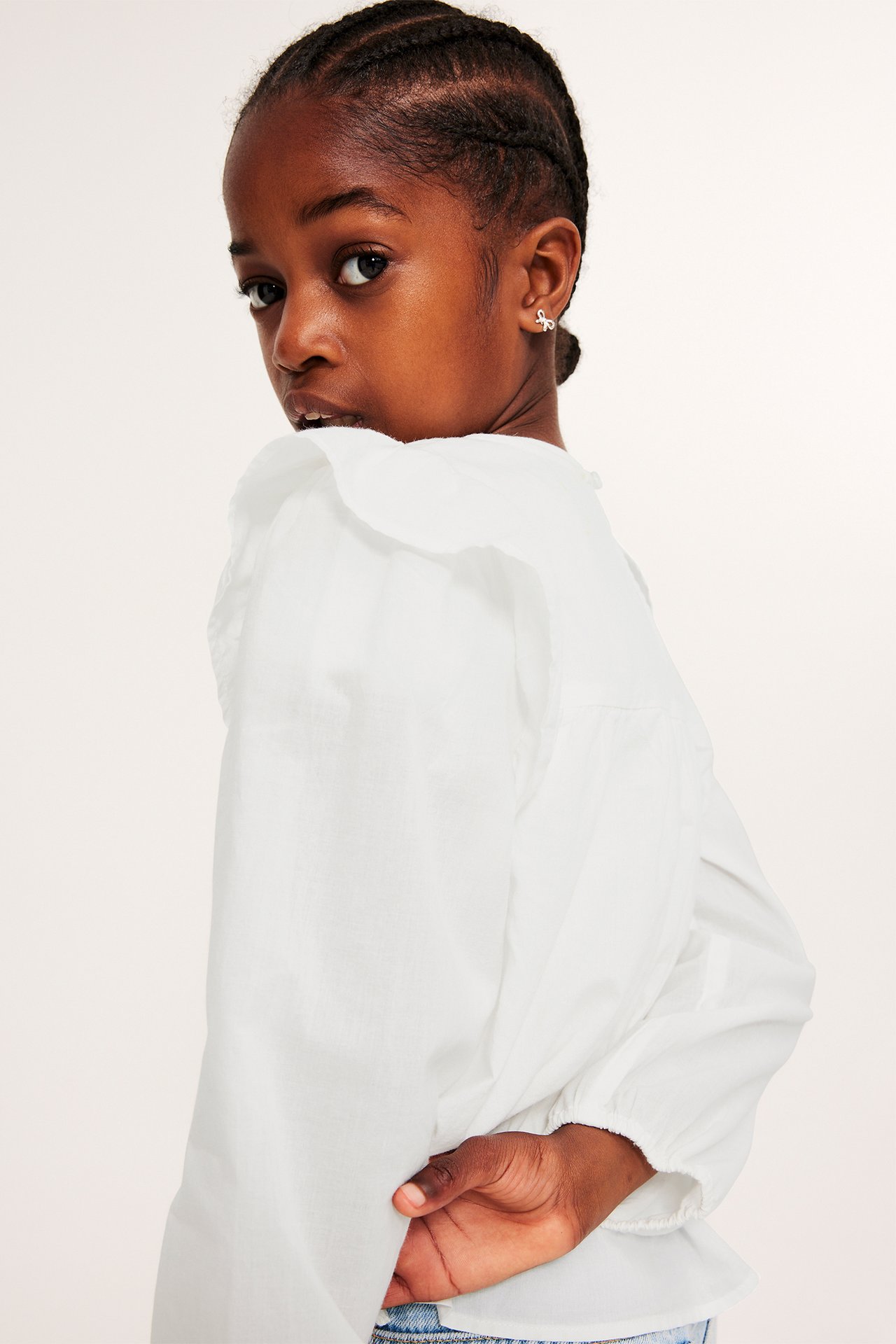 Bluzka z falbanami - Offwhite - 5