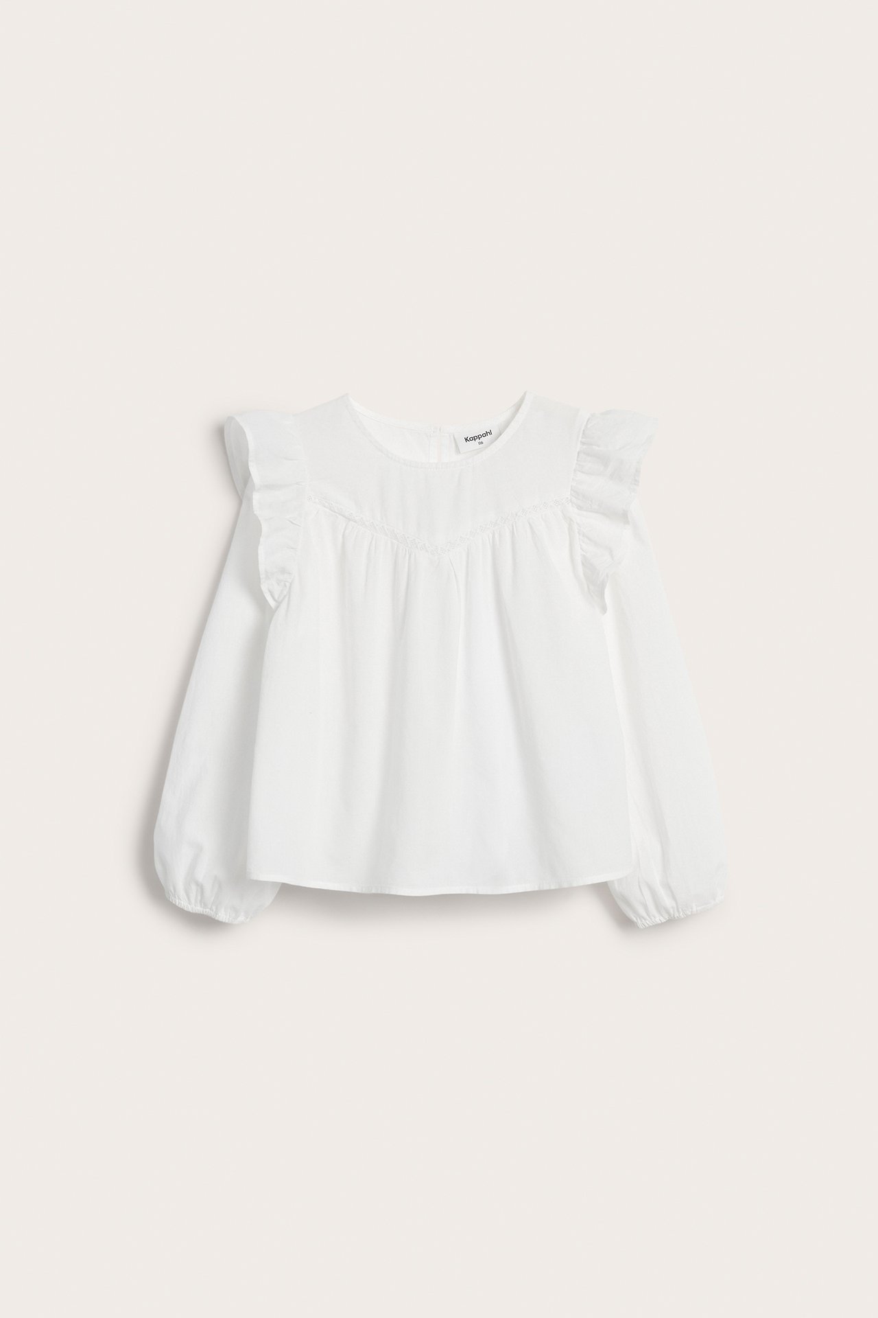 Blus med volanger