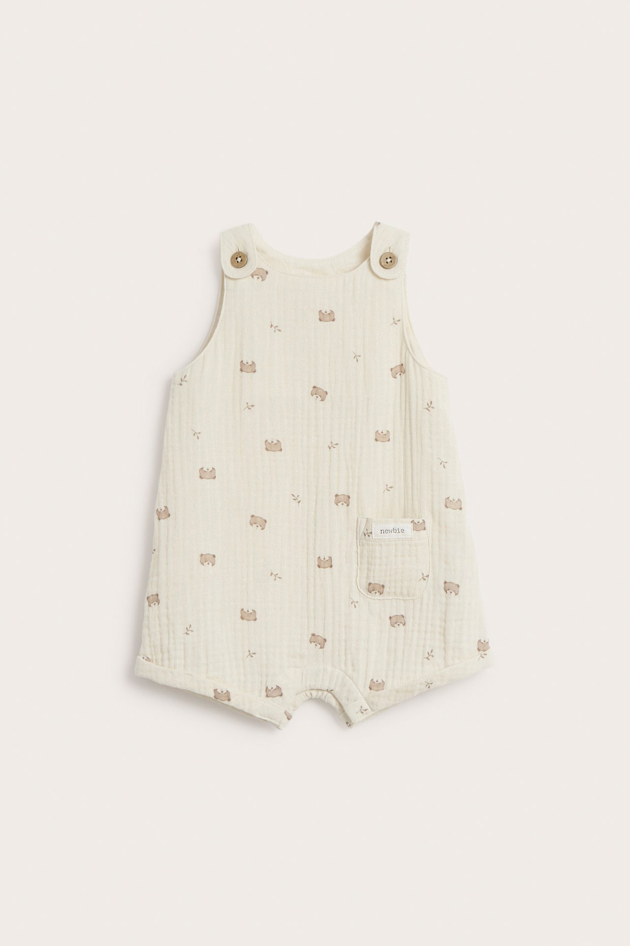 Playsuit med nallar - Ljusbeige - 2
