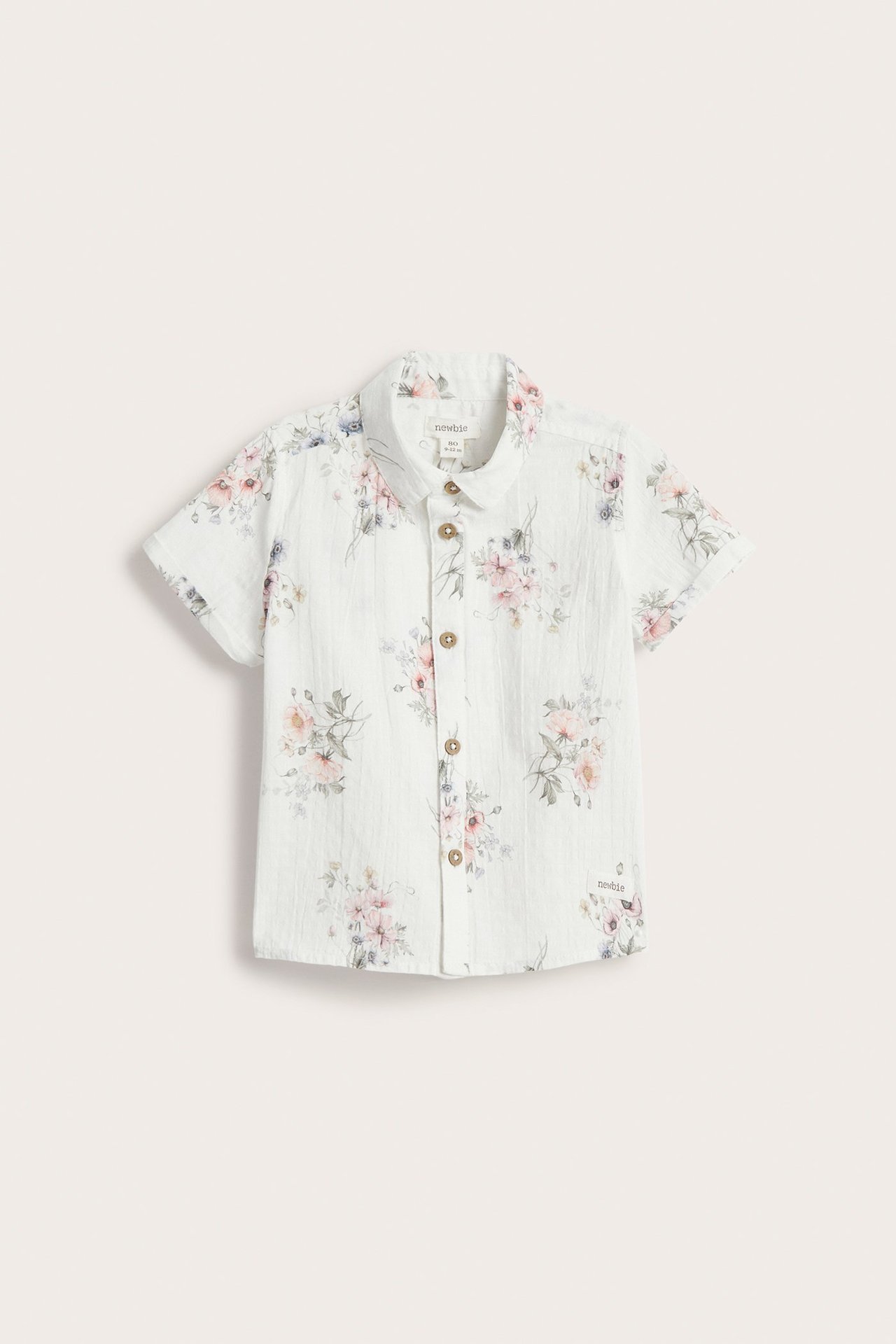 Kortärmad blommig skjorta