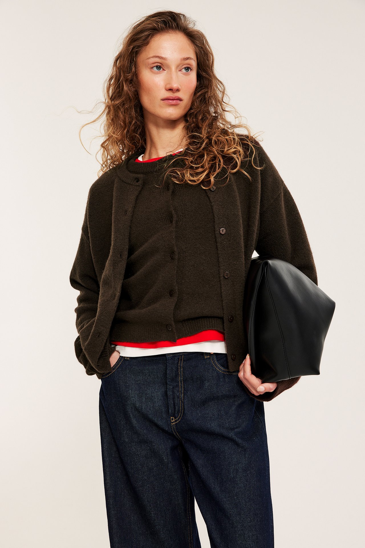 Finstrikket cardigan