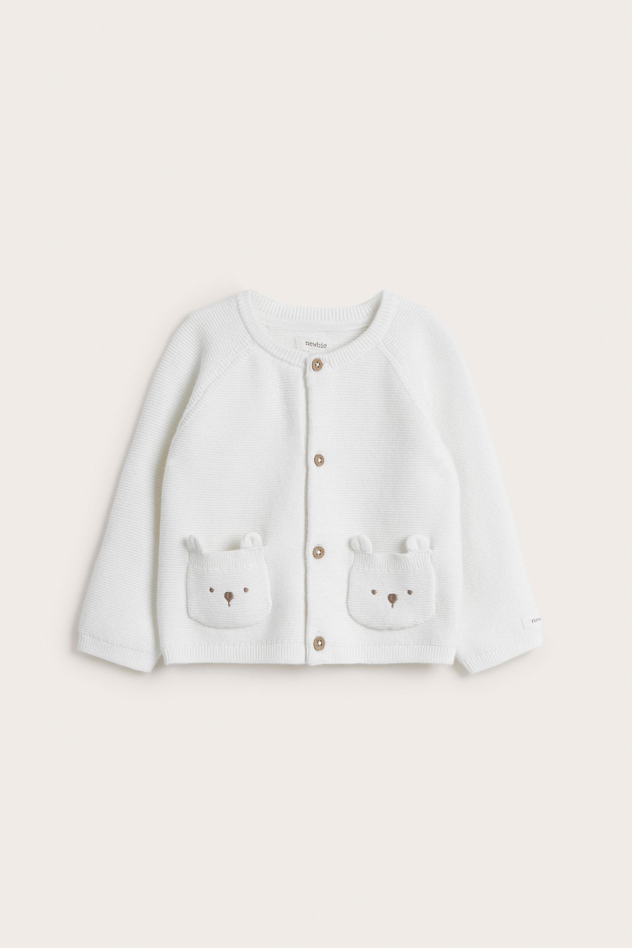 Kofta med gulliga fickor - Offwhite - 2