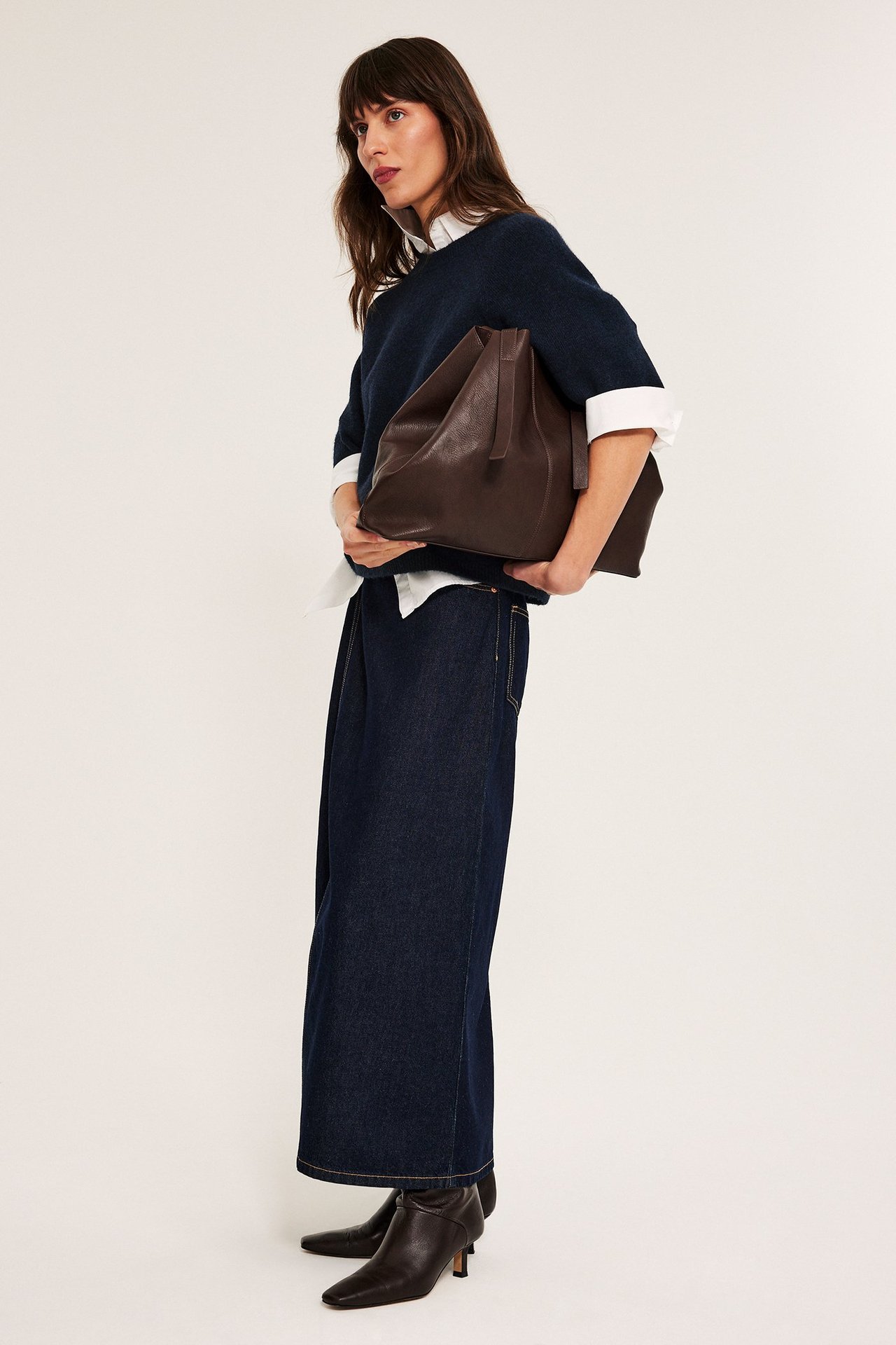 Oversize-mallinen neulottu t-paita