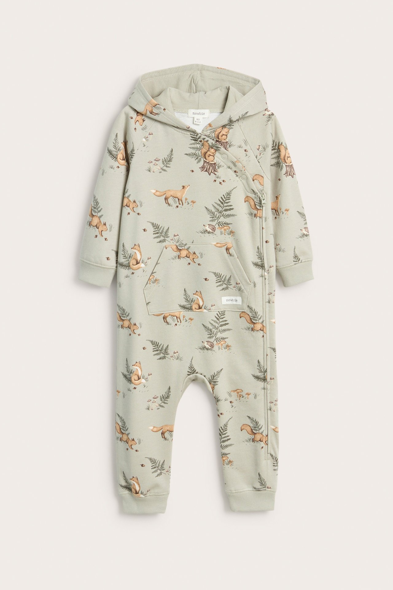 Skogsmönstrad jumpsuit - Ljusgrön - 2
