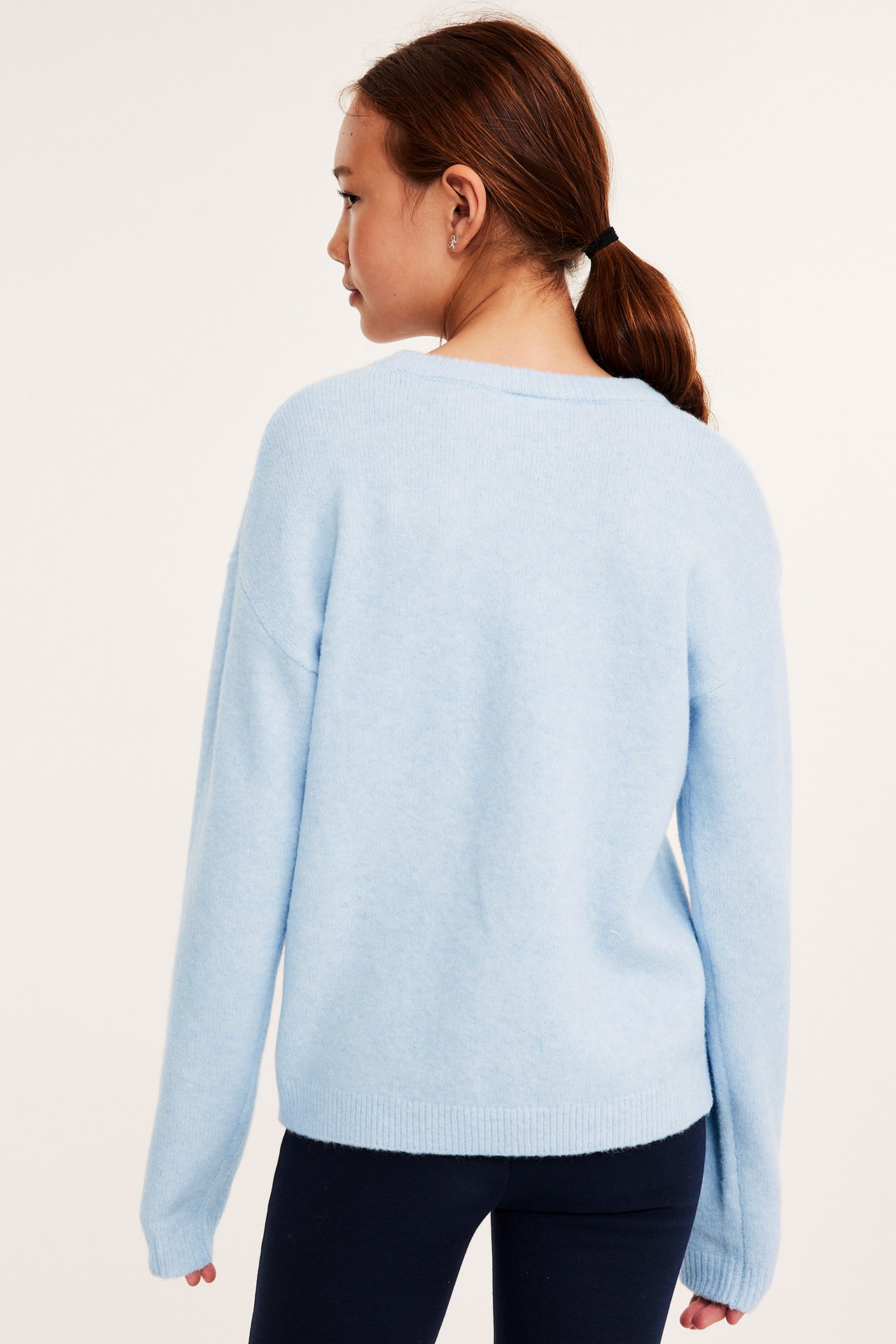 Dzianinowy sweter - Niebieski - 4