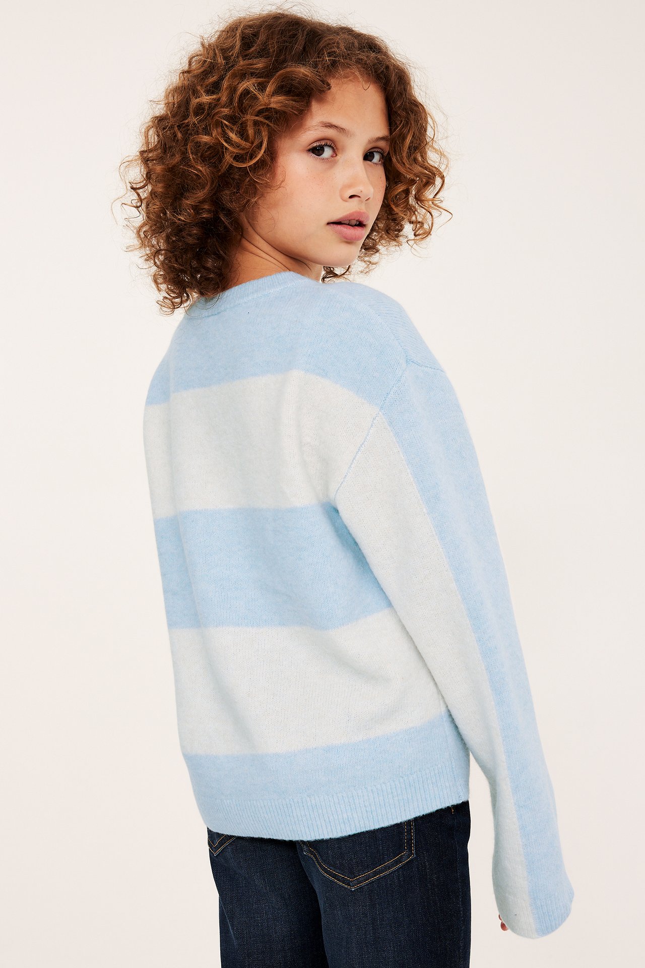 Dzianinowy sweter - Niebieski - 7