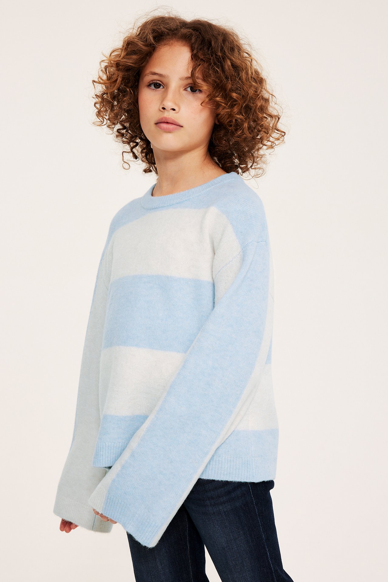 Dzianinowy sweter - Niebieski - 5