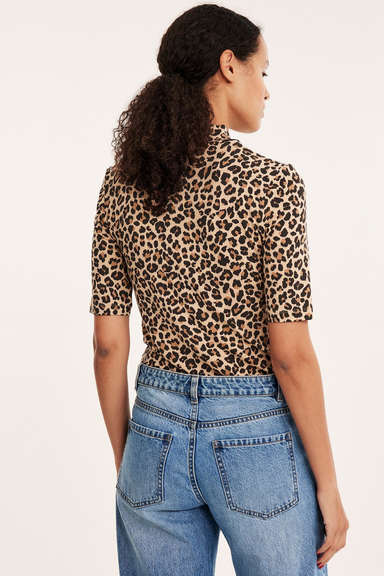 Leopardmønstret topp - Brun - 179cm / Storlek: S - 5