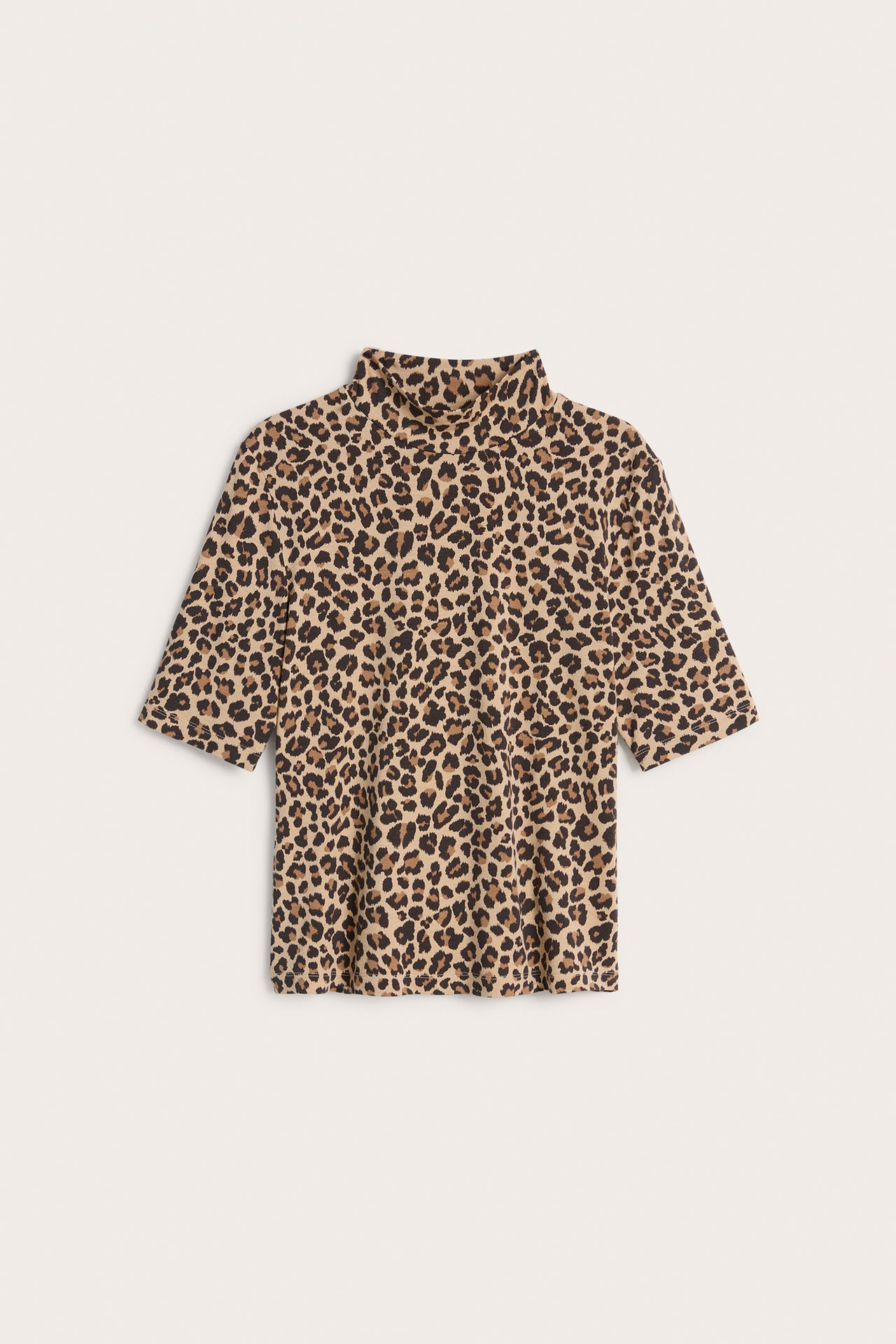 Leopardmönstrad topp - Brun - 2