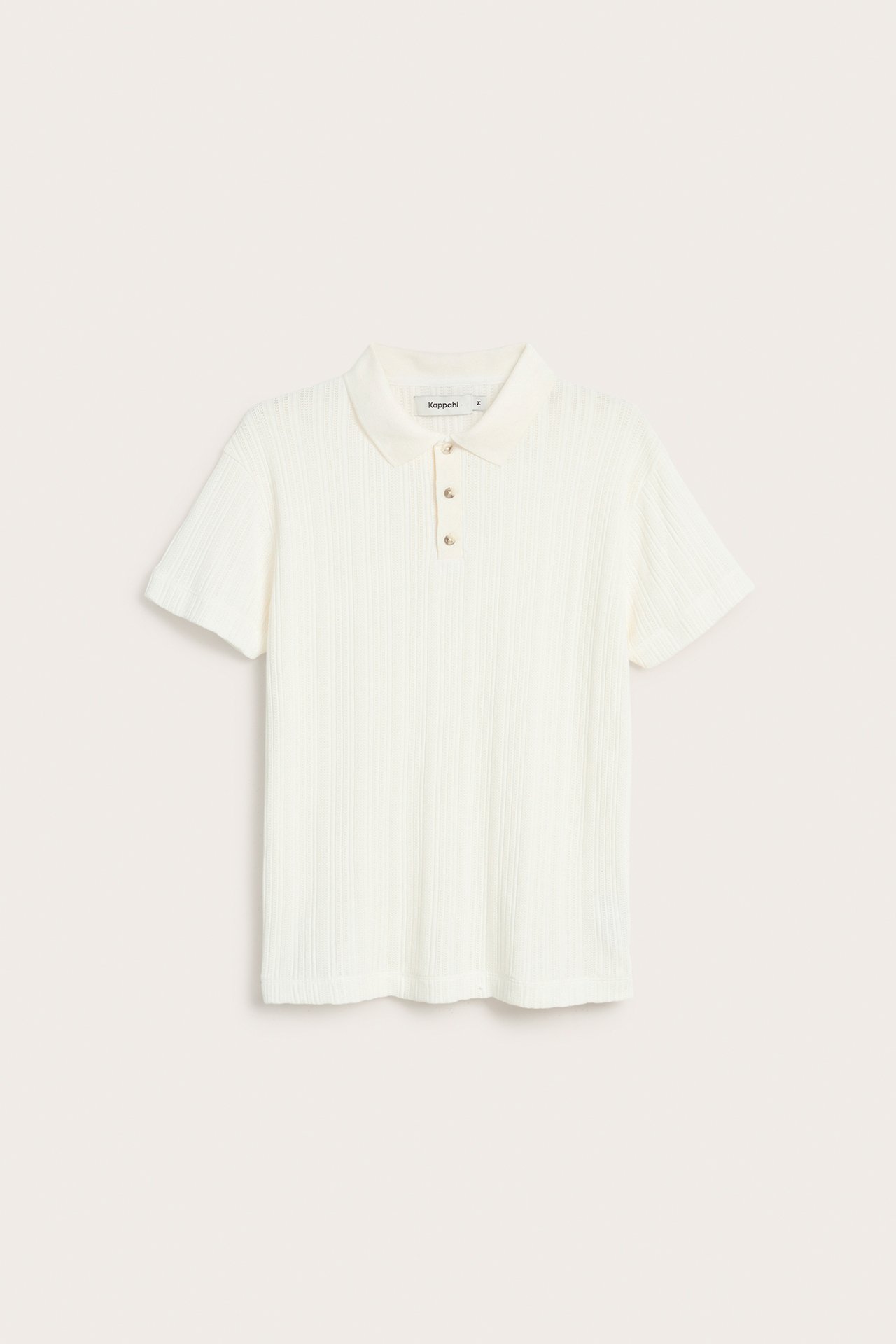 Koszulka polo z dzianiny - Offwhite - 2