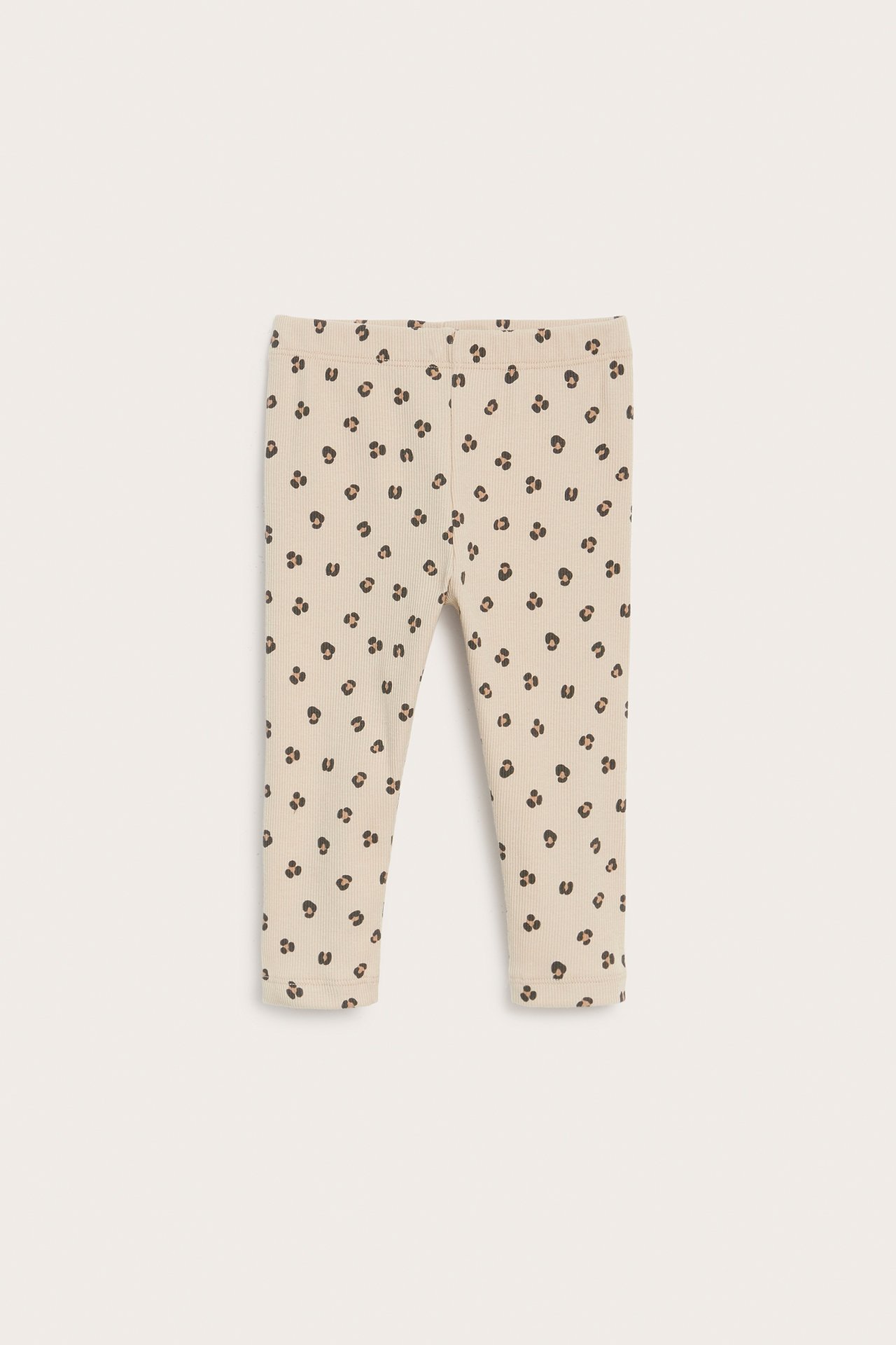 Leopardmønstret leggings - Beige - 2