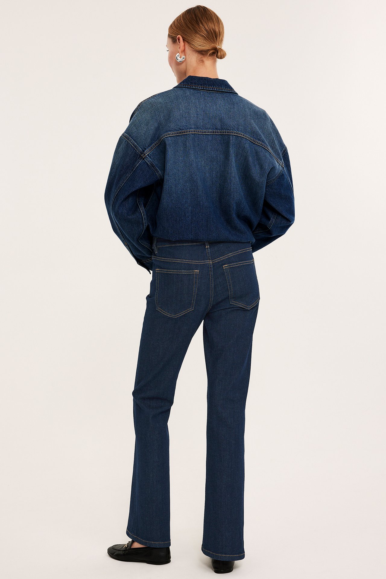 Flare Jeans Low Waist - Tumma denim - 8