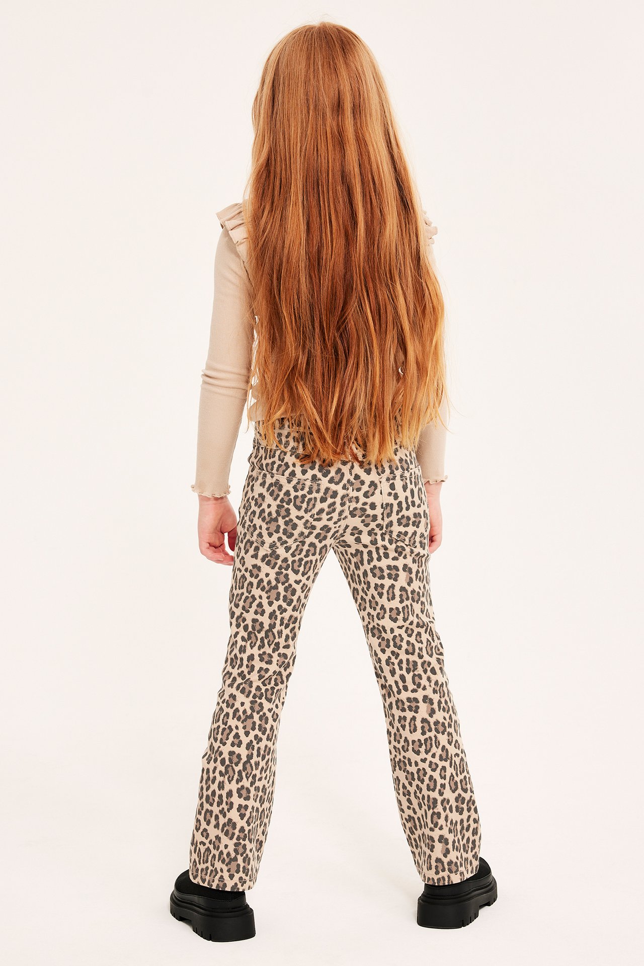 Bootcut jeans mid waist - Beige - 6