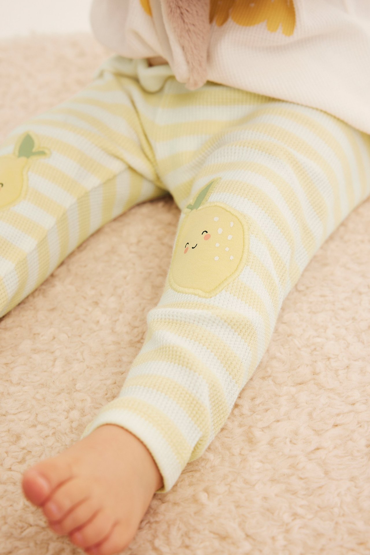 Legginsy w paski - Offwhite - 4