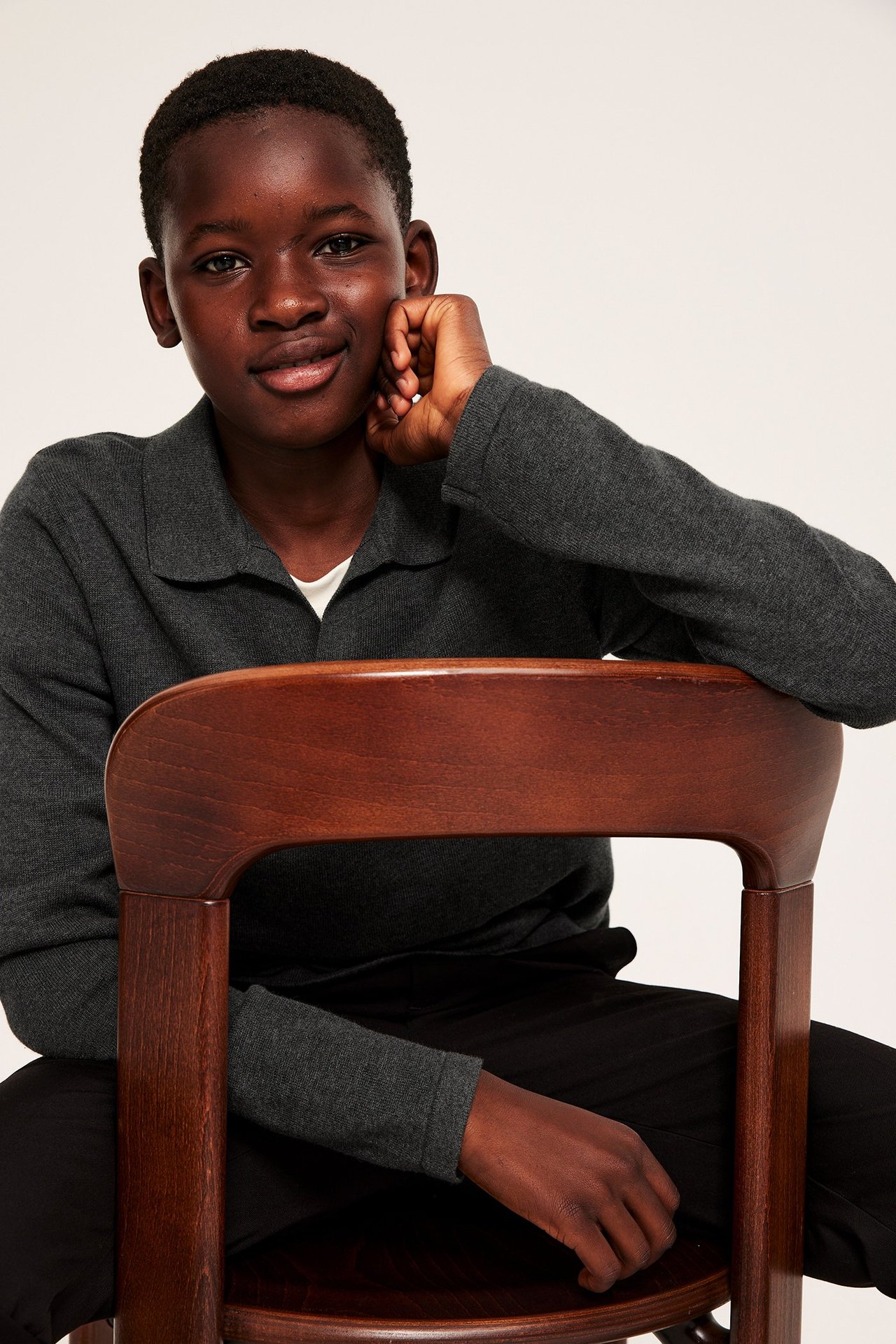 Finstrikket pikétrøye