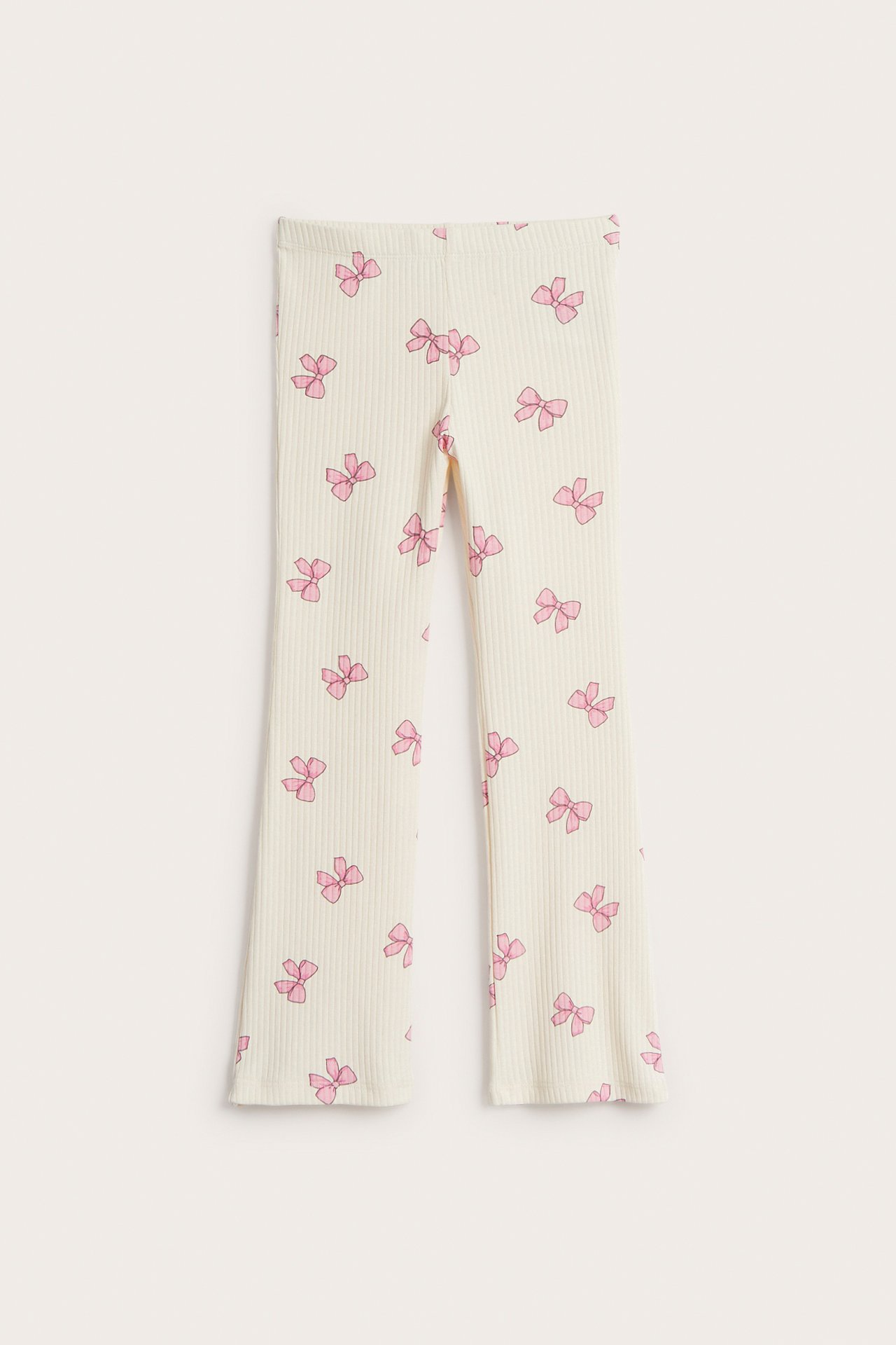 Ribbade utsvängda leggings