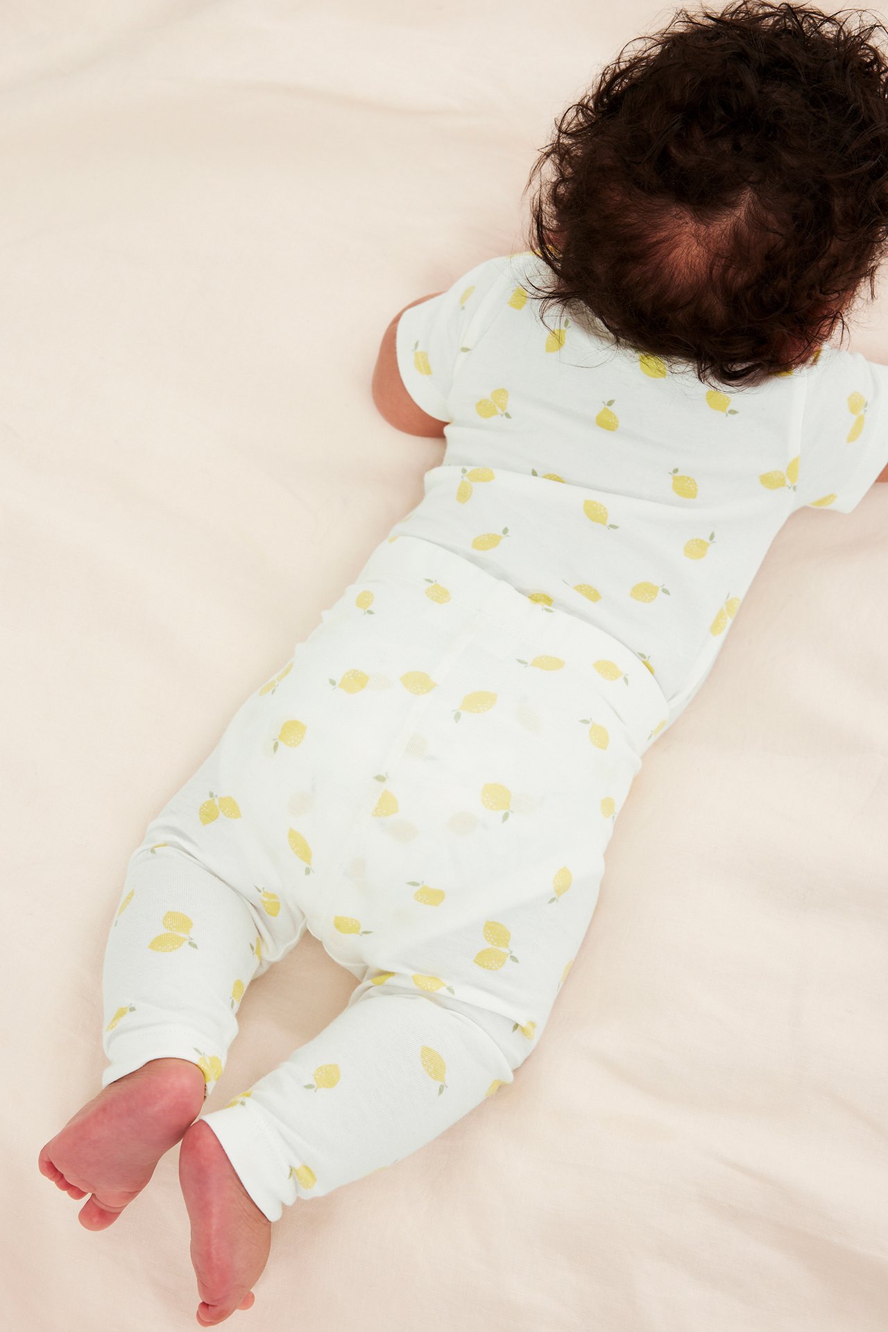 Legginsy w cytryny - Offwhite - 4