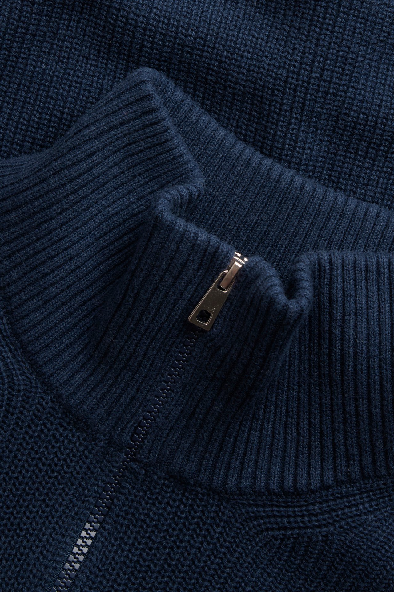 Sweter z dzianiny, z zamkiem błyskawicznym