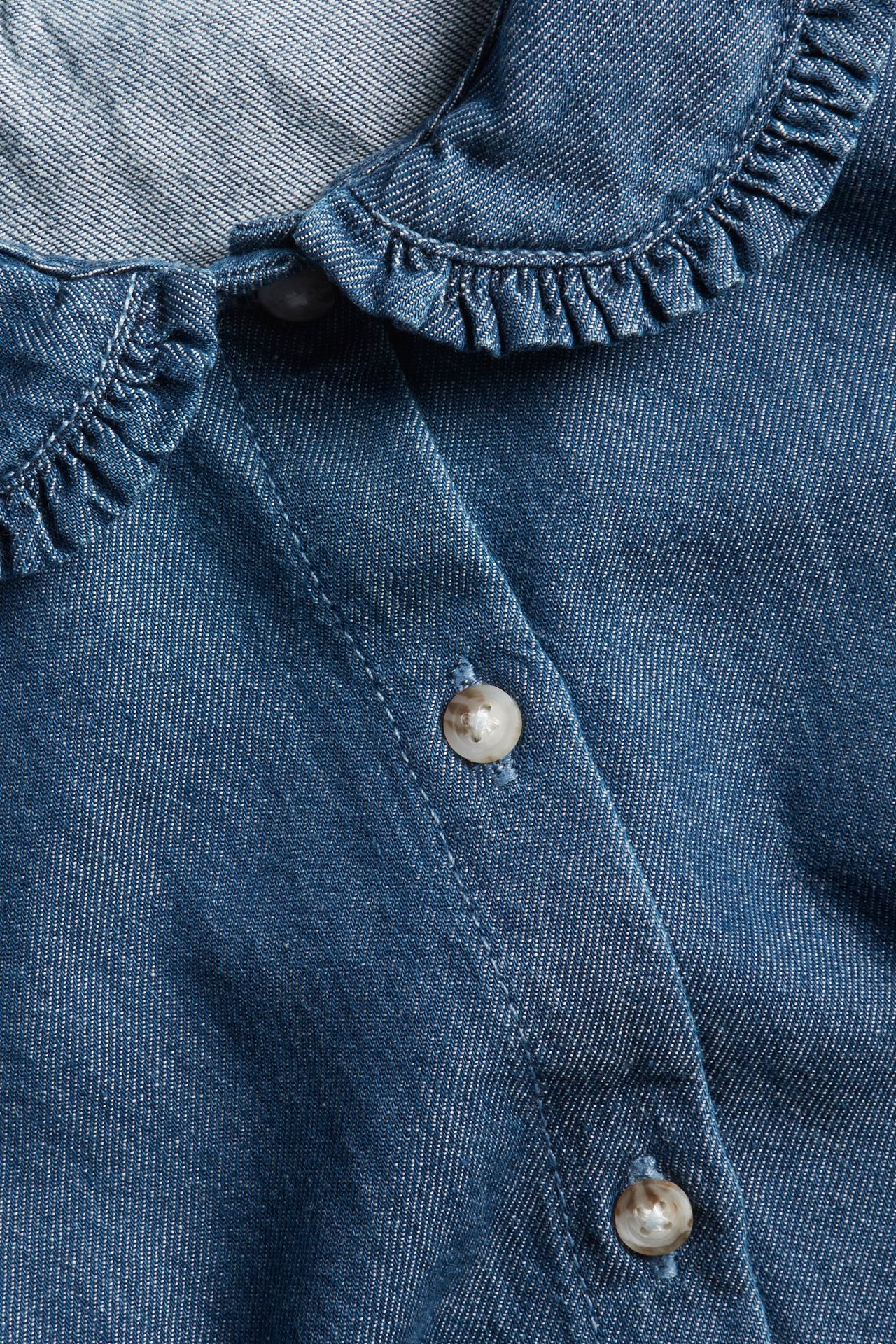 Jeansblus med krage