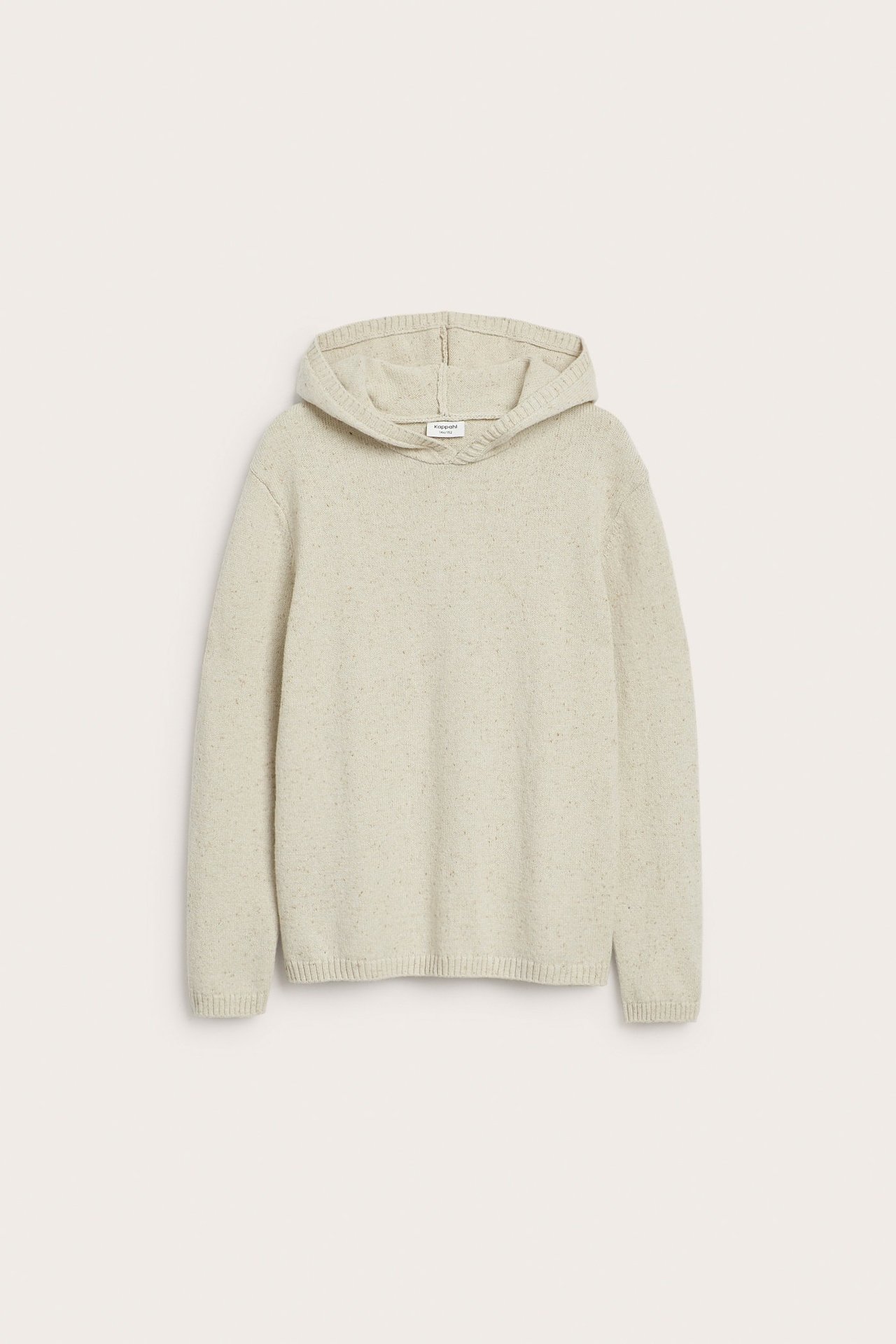 Strikket hettegenser - Mørk beige - 2
