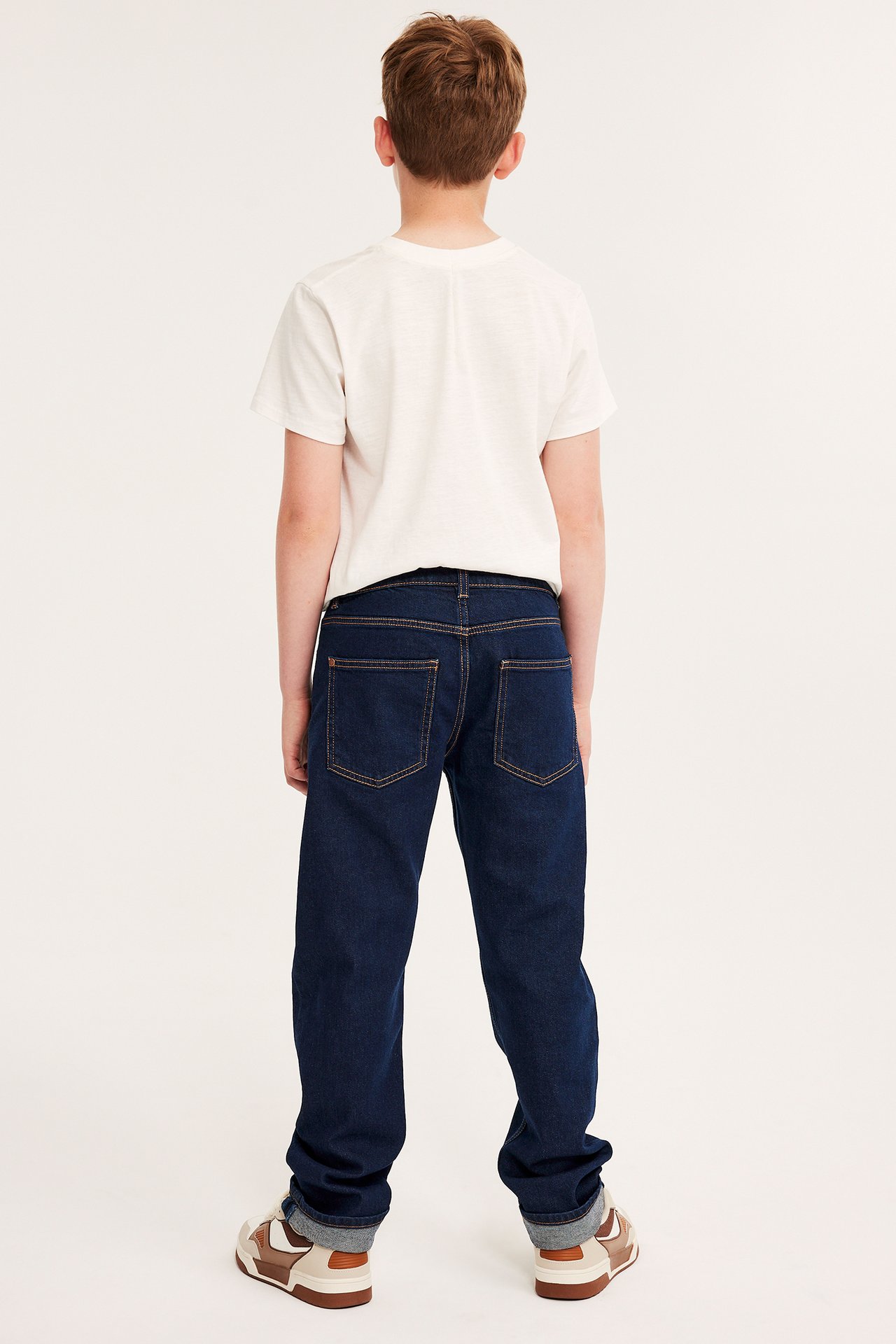 Straight jeans mid waist - Mörk denim - 6