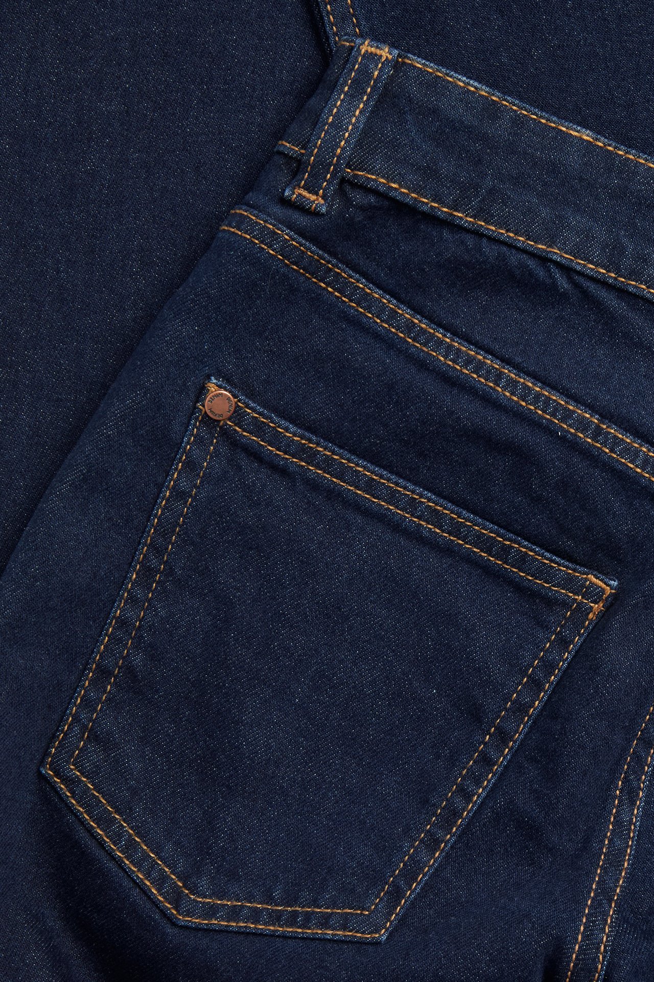 Straight jeans mid waist - Mörk denim - 4
