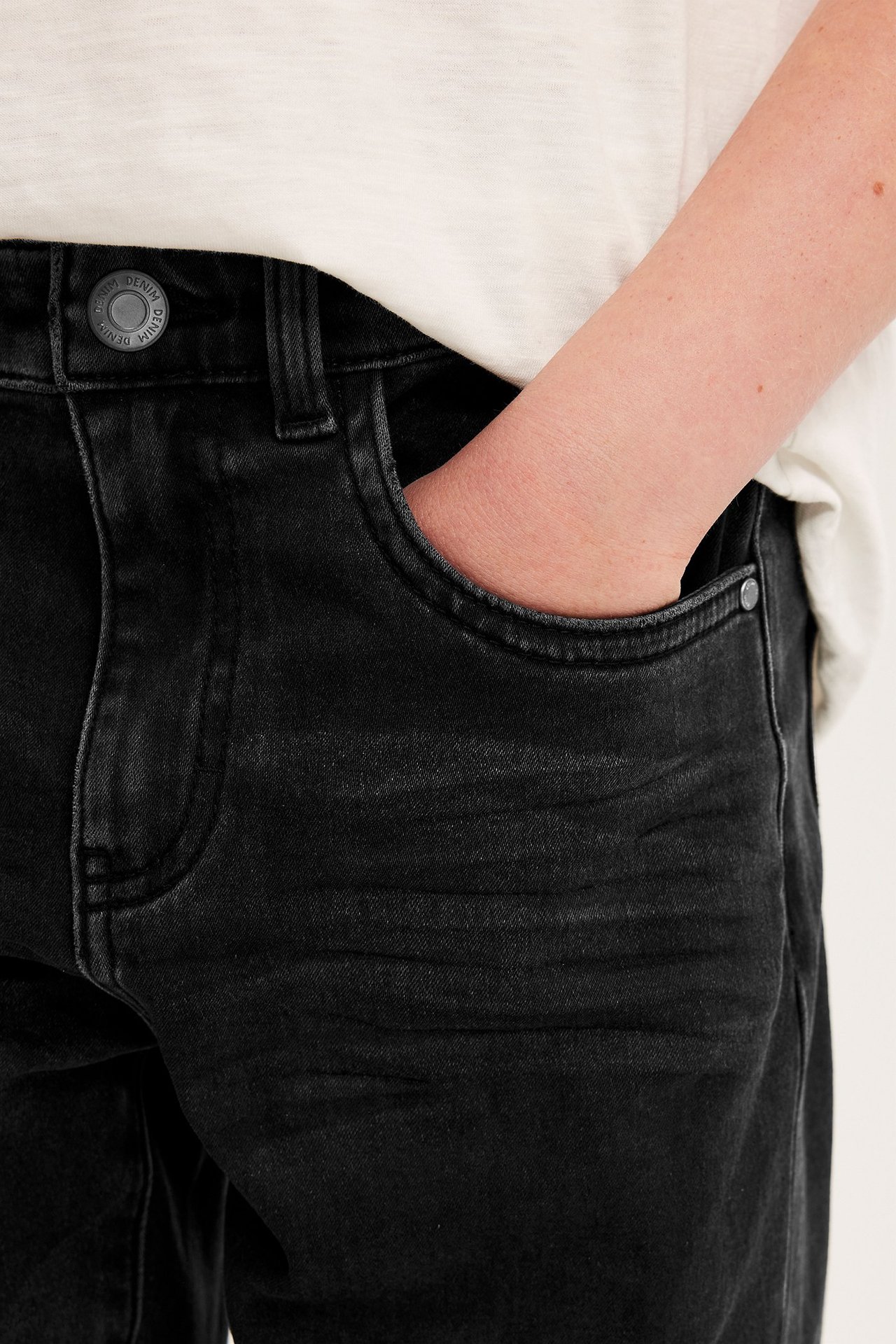 Relaxed jeans jogger denim - Czarny dżins - 4