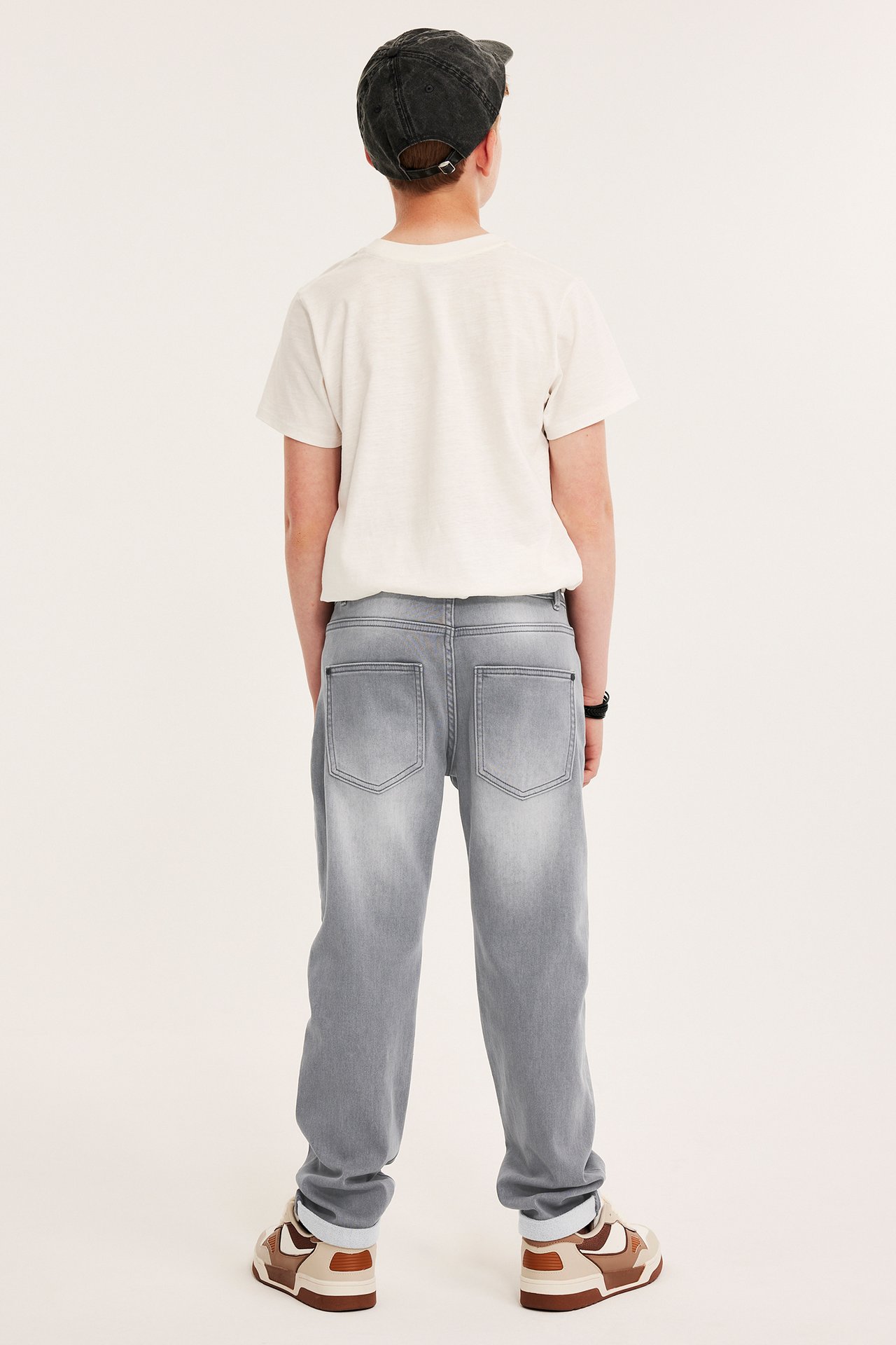 Relaxed jeans jogger denim - Srebrno-szary - 6