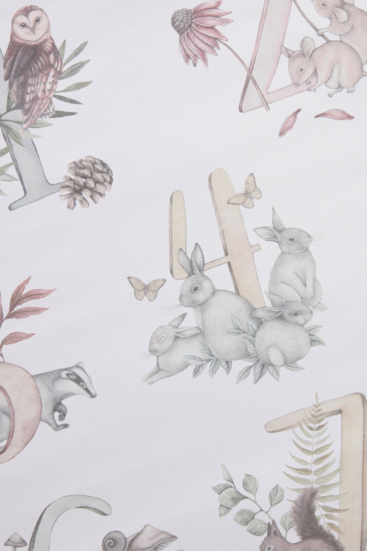 Poster med djur och siffror