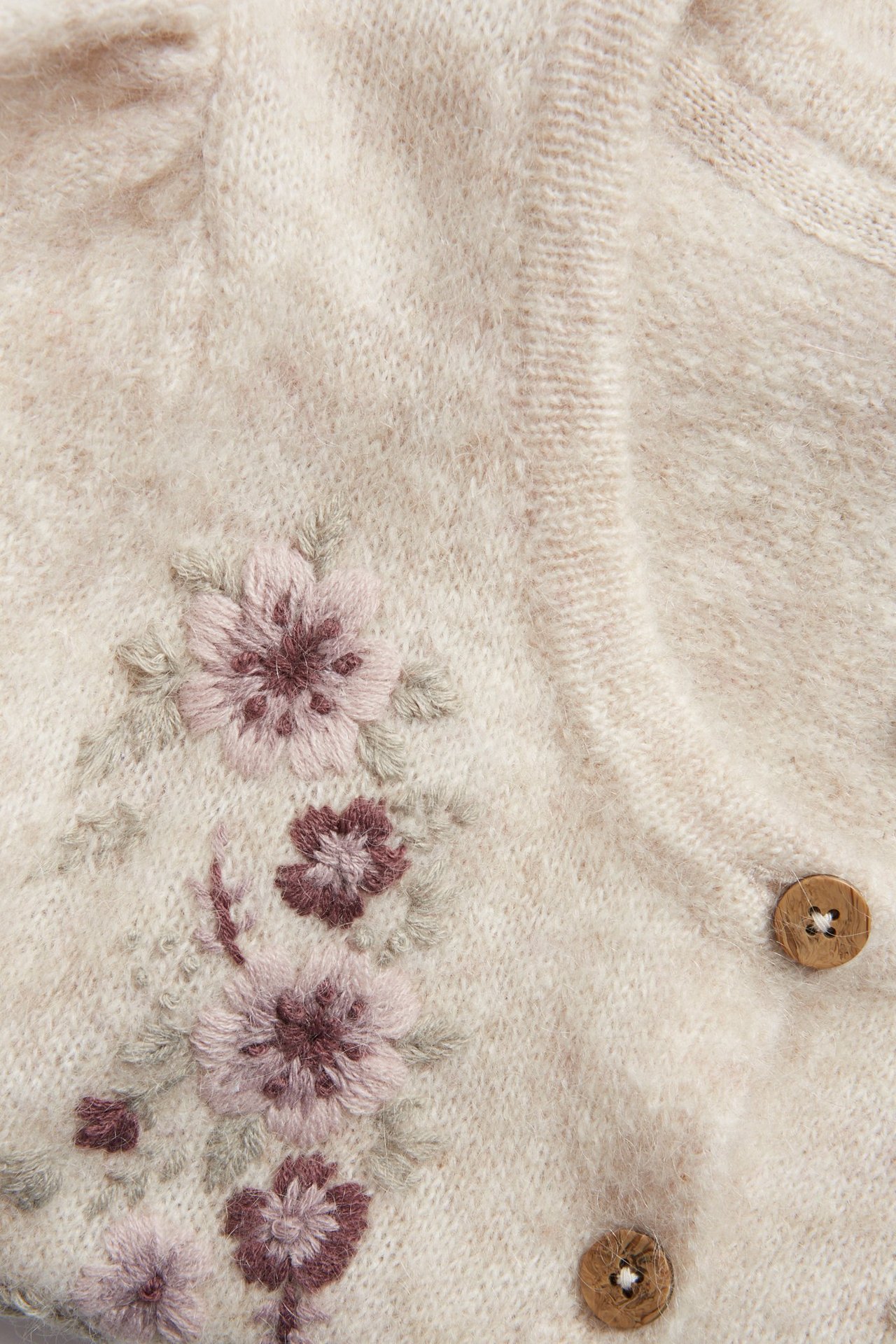 Cardigan i ullblanding Newbie Woman - Melert beige - 5