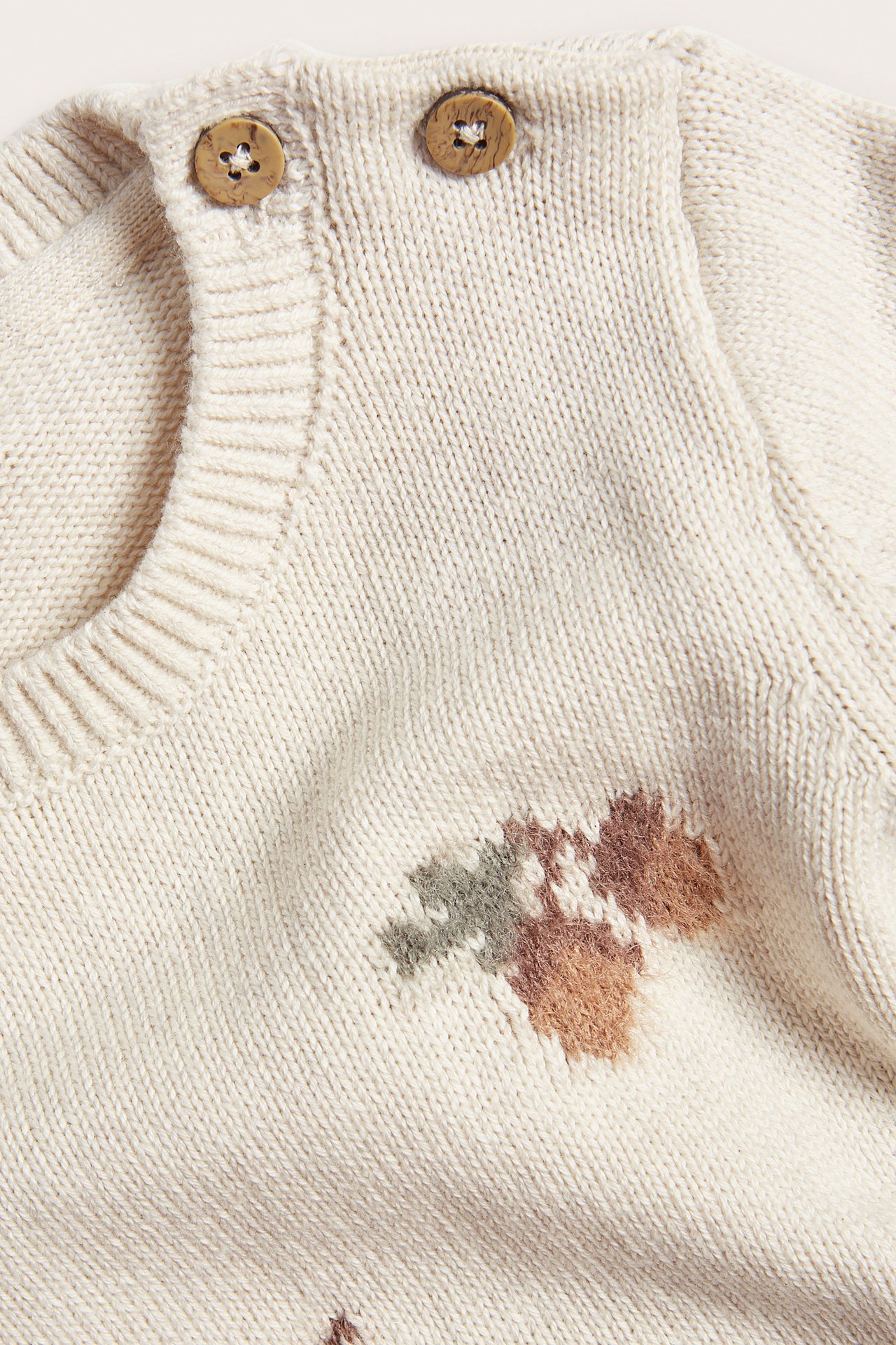 Jakardineulepusero - Meleerattu beige - 1